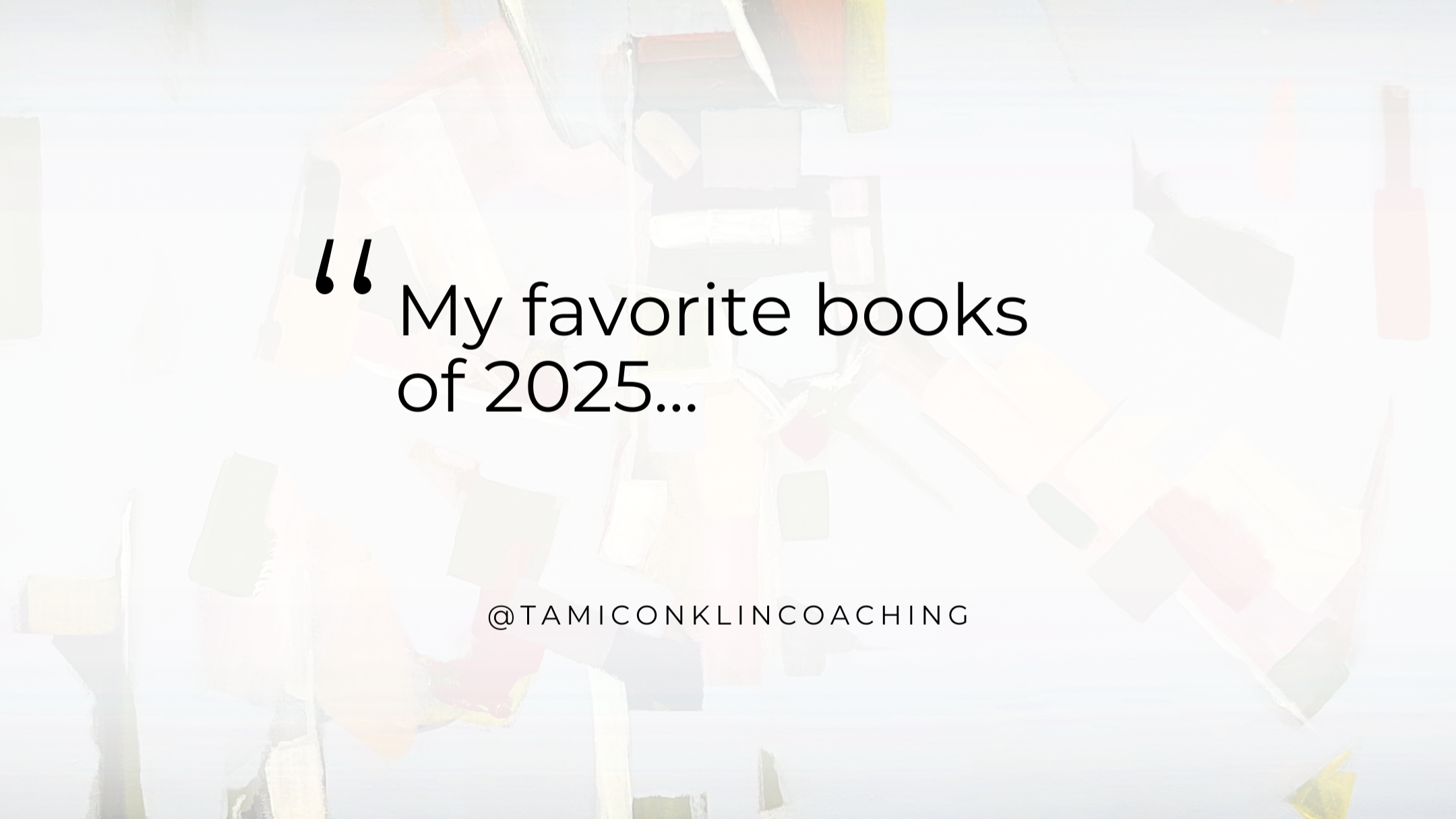 My Favorite Books of 2025