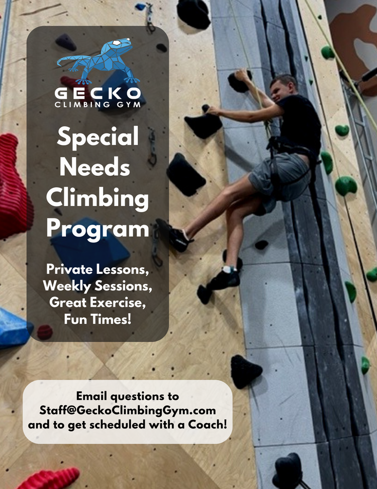 SPECIAL NEEDS CLIMBING — GECKO CLIMBING GYM