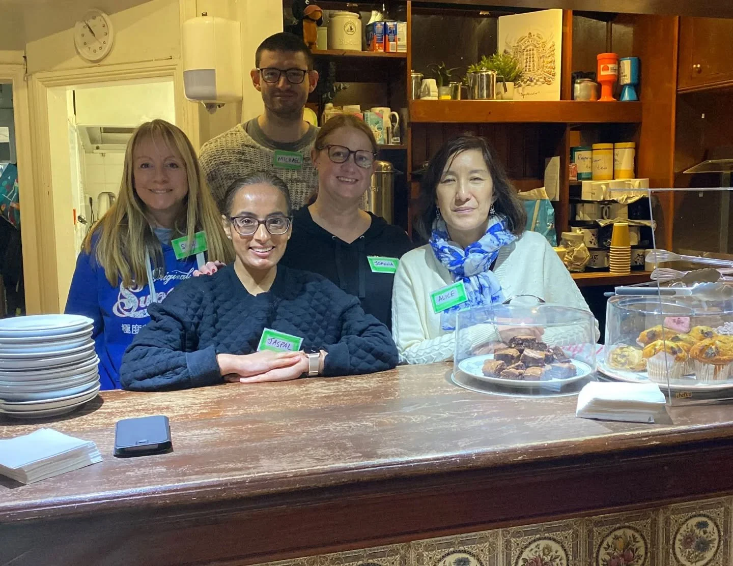 Thank you so much to the brilliant team from @virginmedia O2 for all their kind help last week. 

Jaspal, Sian, Michael, Alice and Joanna arrived with pantry donations, assisted running our All Day Cafe and organised the donations ready for the Commu