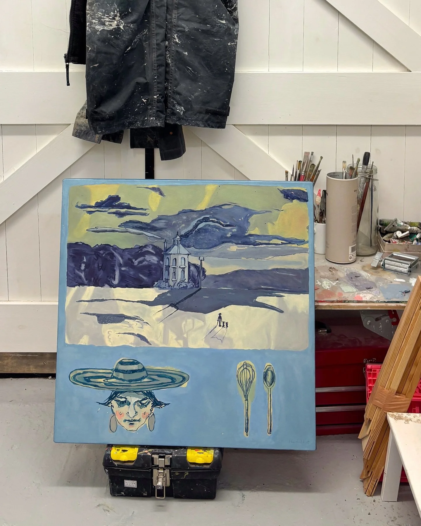 Super cool to be included in @hyperallergic &lsquo;s latest edition of A View From the Easel. I talk about working in the studio and pacing about (lol) if you wanted to have a little readddd :&mdash;)