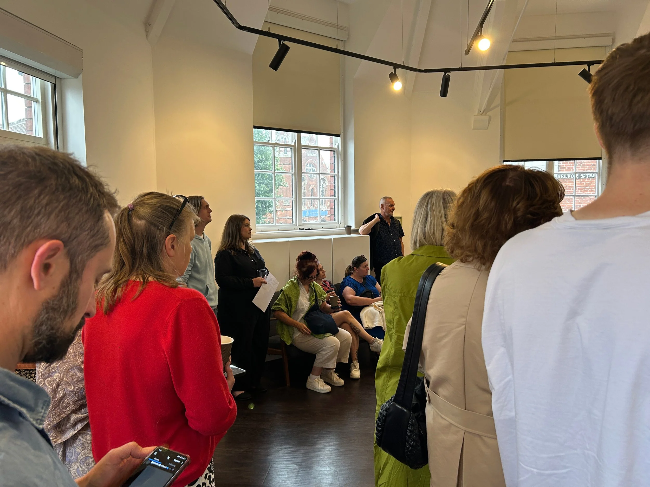 Large crowds at the opening night of Isobel Hill’s debut solo exhibtion, Savour This Moment, at 87 Gallery.