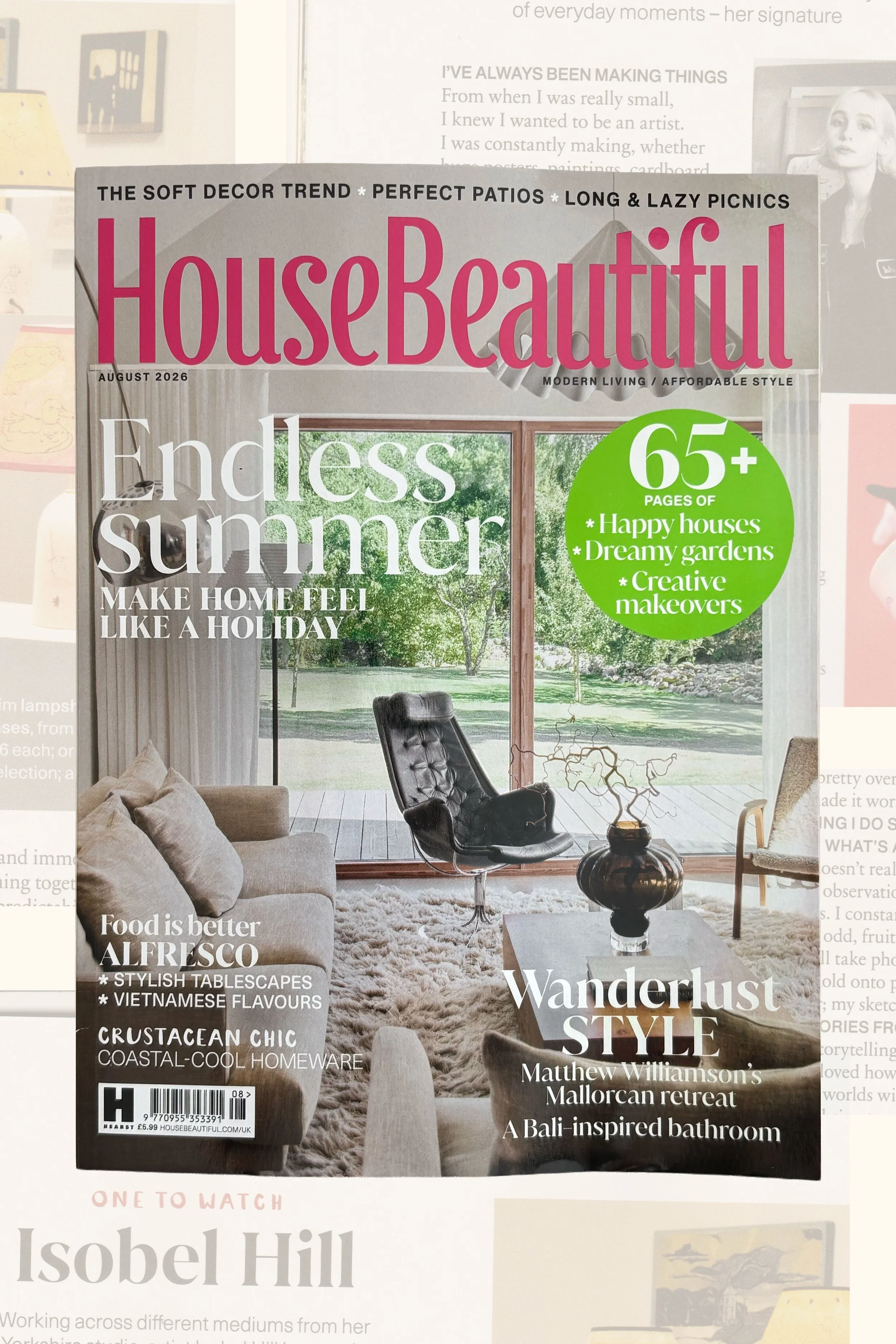 House Beautiful, August 2026, One to watch: The Yorkshire artist you need to have on your radar- 'The strange in the everyday appeals to me'