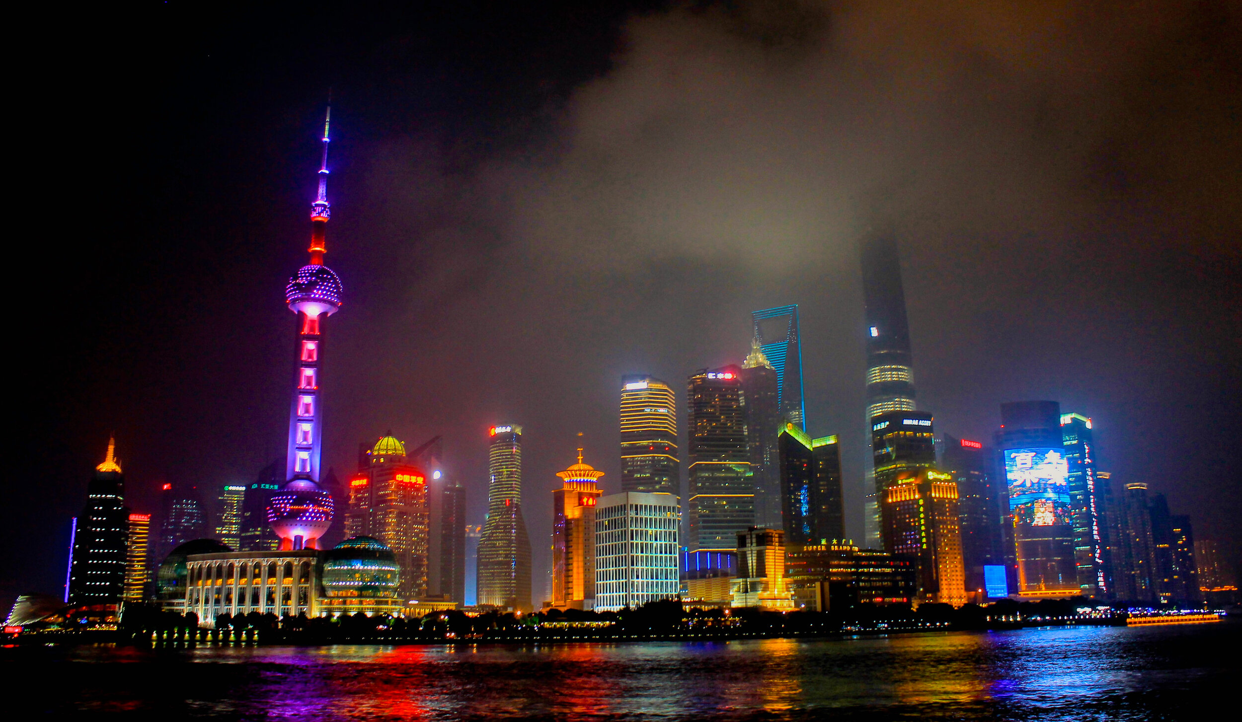   Shanghai Skyline from the Bund, Shanghai, China (ISO 400, 18 mm,  f /5.6, 0.4 s)  