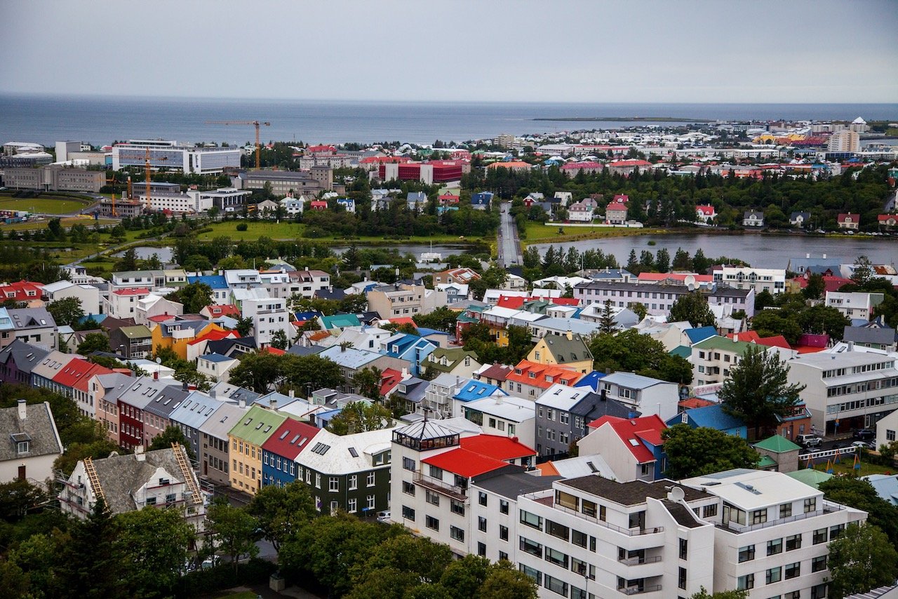   View from Hallgrímskirkja, Reykjavik, Iceland (ISO 800, 58 mm,  f /4, 1/3200 s)  