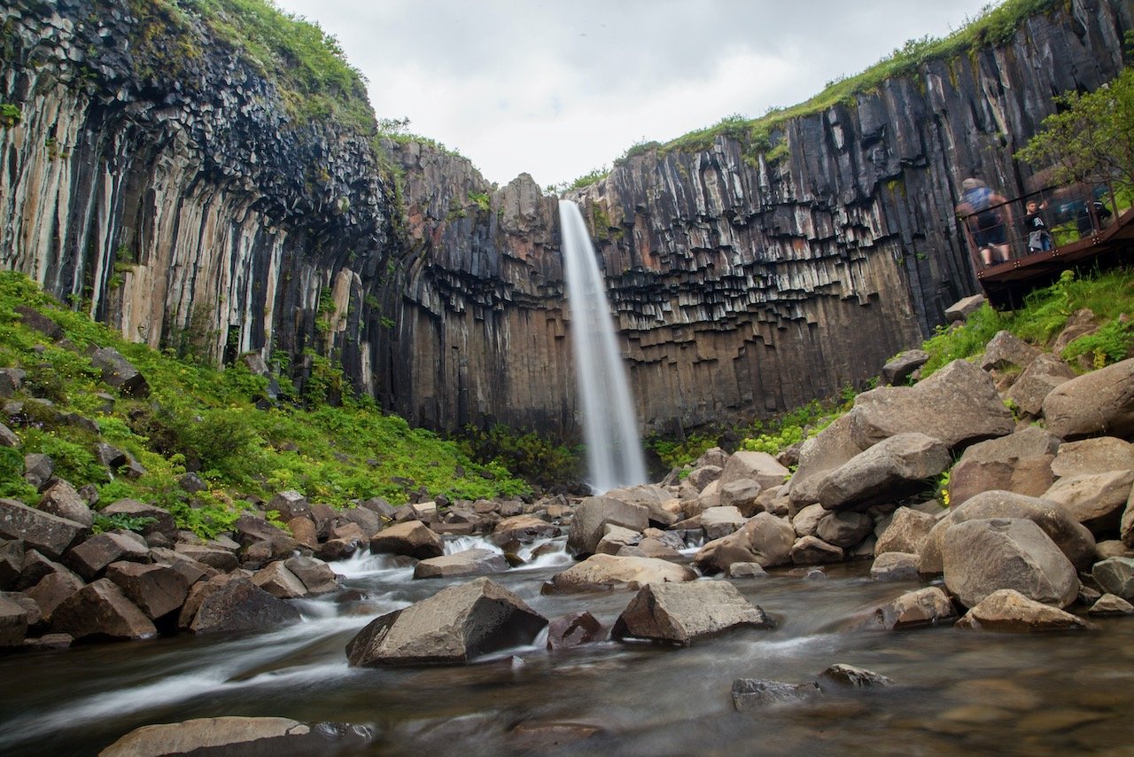   Svartifoss Waterfall, Skaftafell National Park, Iceland (ISO 100, 28 mm,  f /22, 1.3 s)  