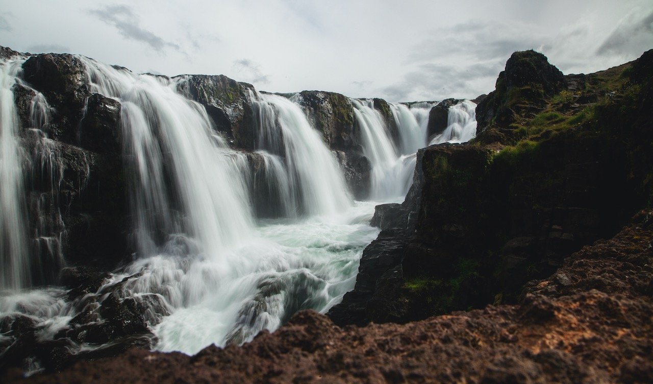   Kolufoss Waterfall, Northern Iceland (ISO 100, 24 mm,  f /22, 1/6 s)  