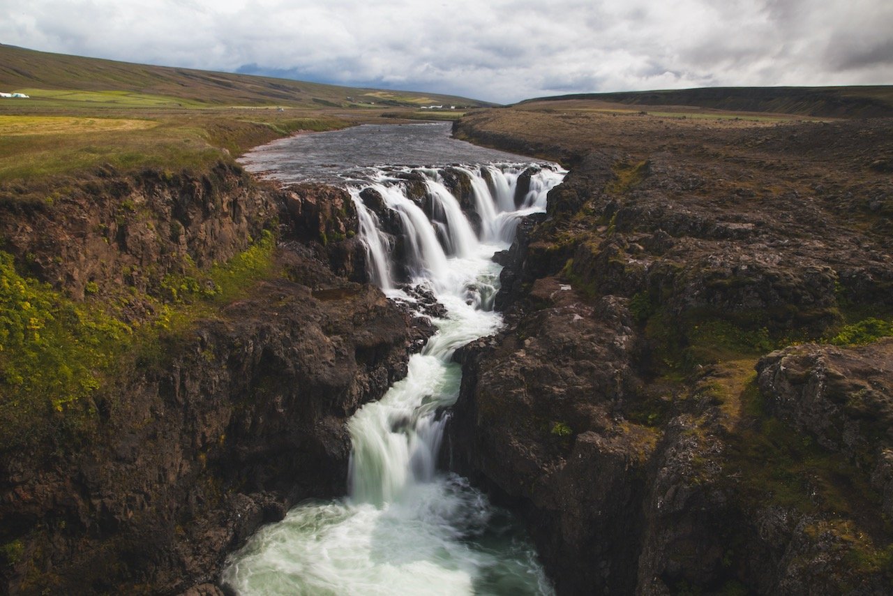   Kolufoss Waterfall, Northern Iceland (ISO 100, 24 mm,  f /22, 1/5 s)  