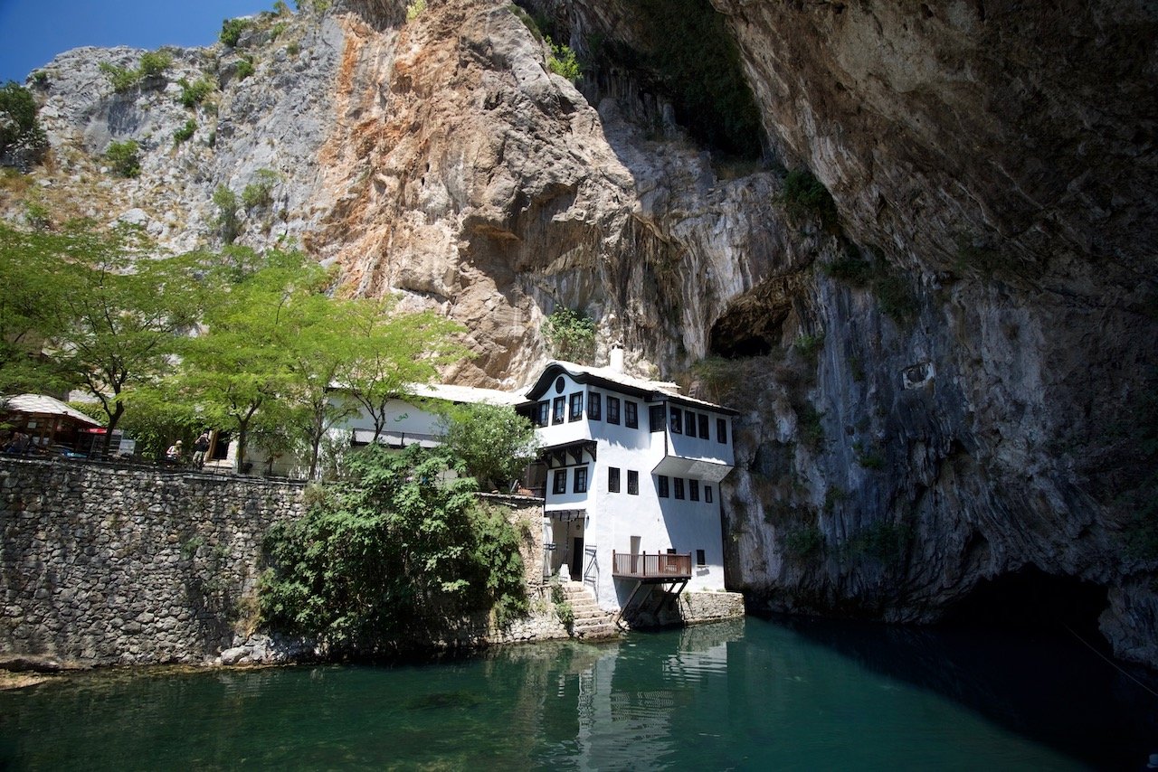   Blagaj Tekke Monastery, Mostar, Bosnia (ISO 200, 10 mm,  f /5, 1/250 s)  