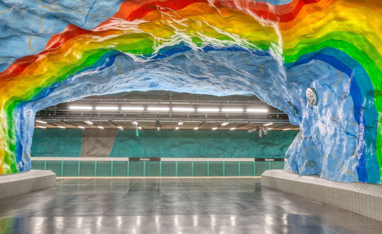   Stadion Station, Stockholm, Sweden (ISO 2000, 32 mm,  f /9, 1/10 s)  