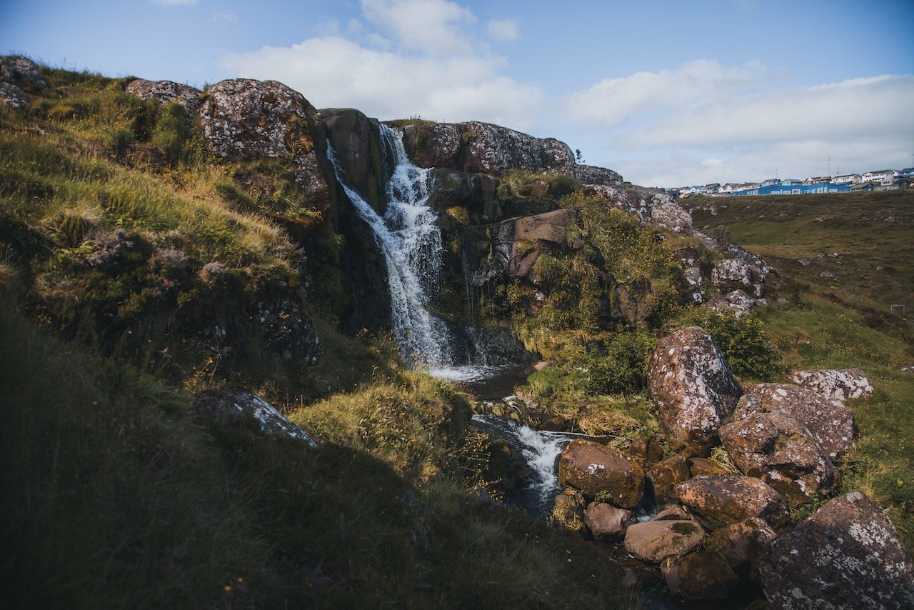   Svartafoss Waterfall, Streymoy, Faroe Islands (ISO 100, 24 mm,  f /4, 1/400 s)  