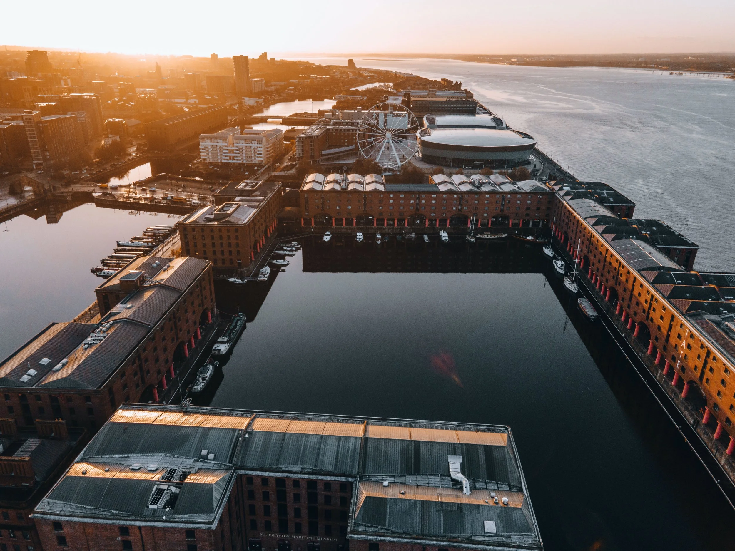 Liverpool Docks in the UK