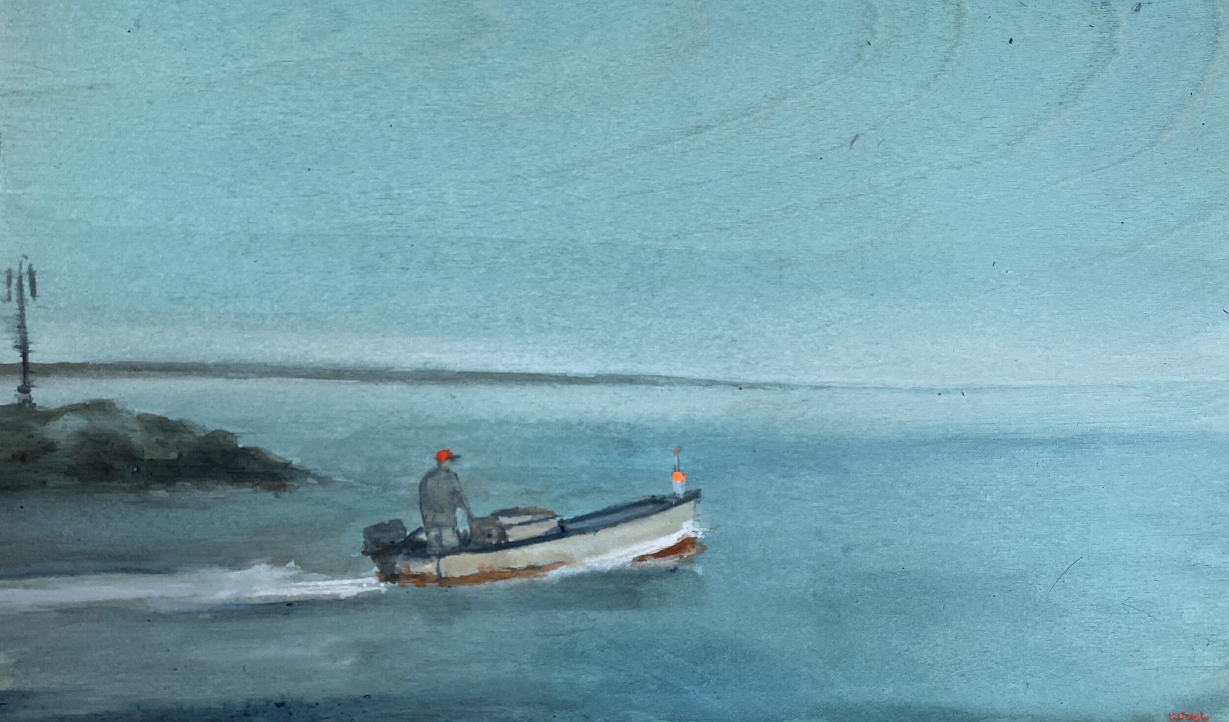 Headed out in a skiff