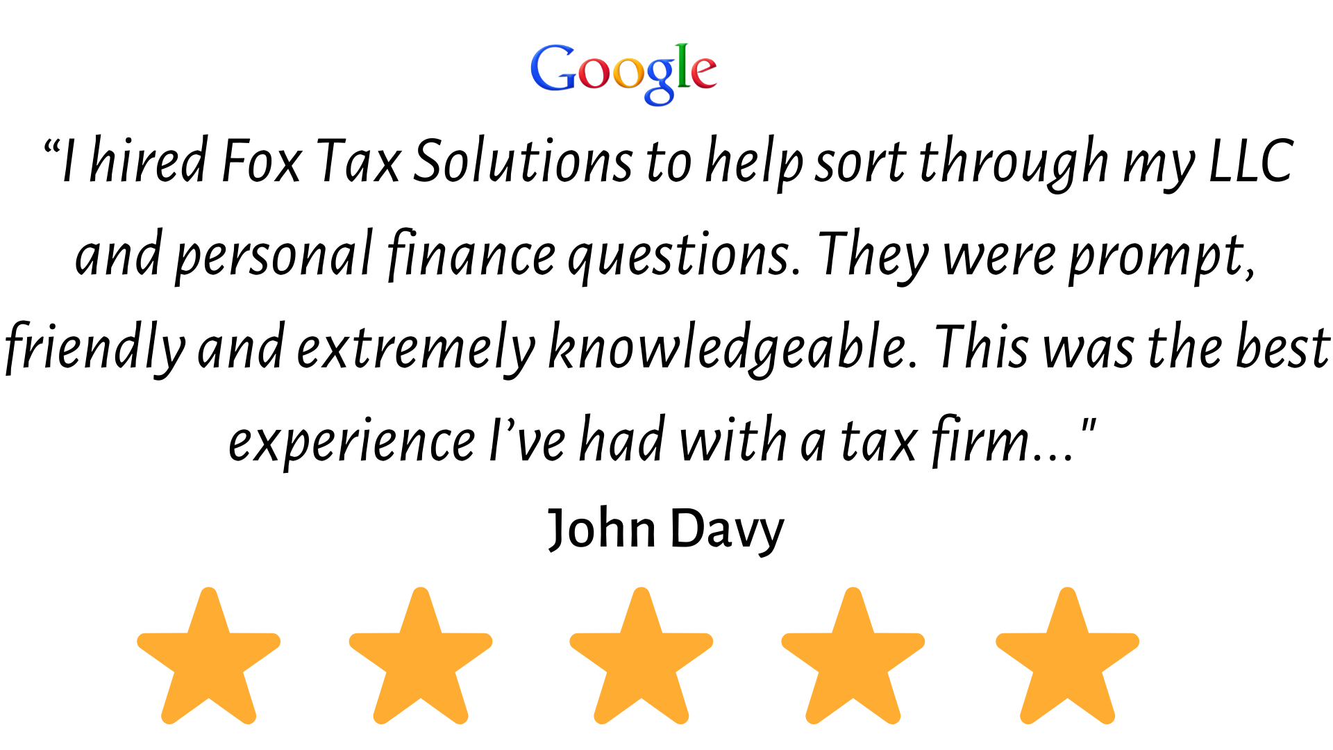 “My only regret is that I did not call Mr. Fox sooner about my IRS problems. His advice saved my company. We settled an $83,000 tax debt for $2,437. Thanks for doing EXACTLY what you said!” Eric, General Contr (10).png