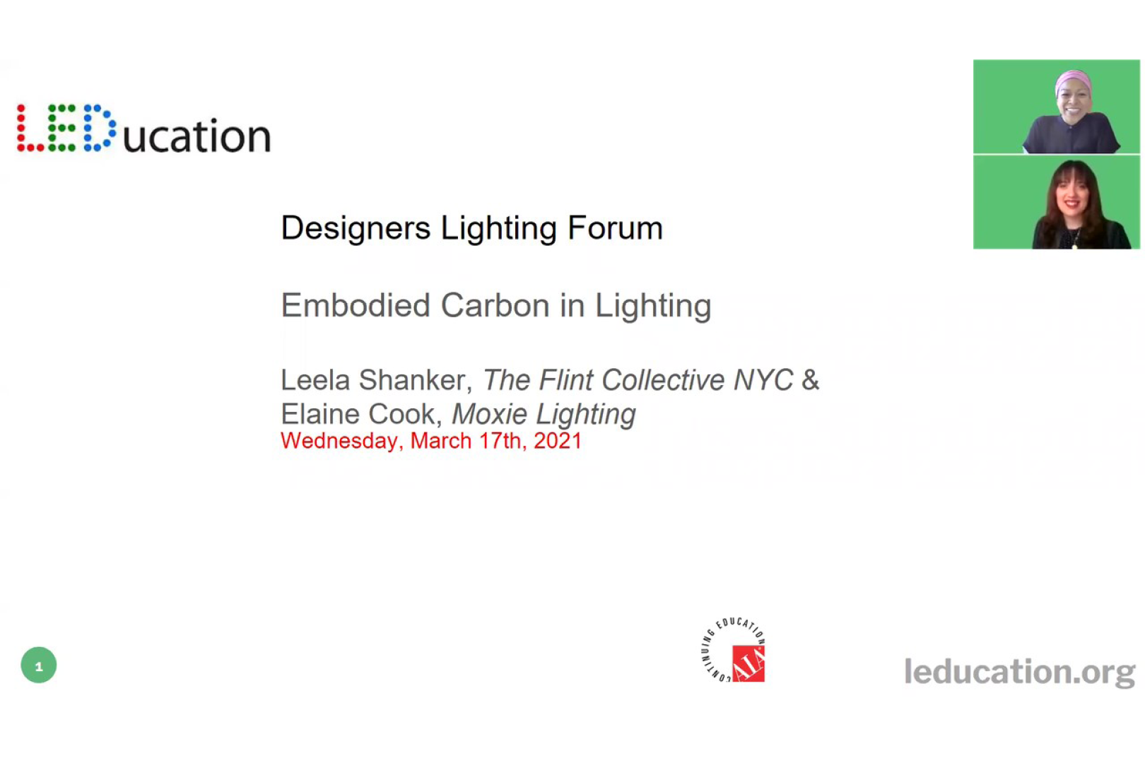 2021 LEDucation Presentations