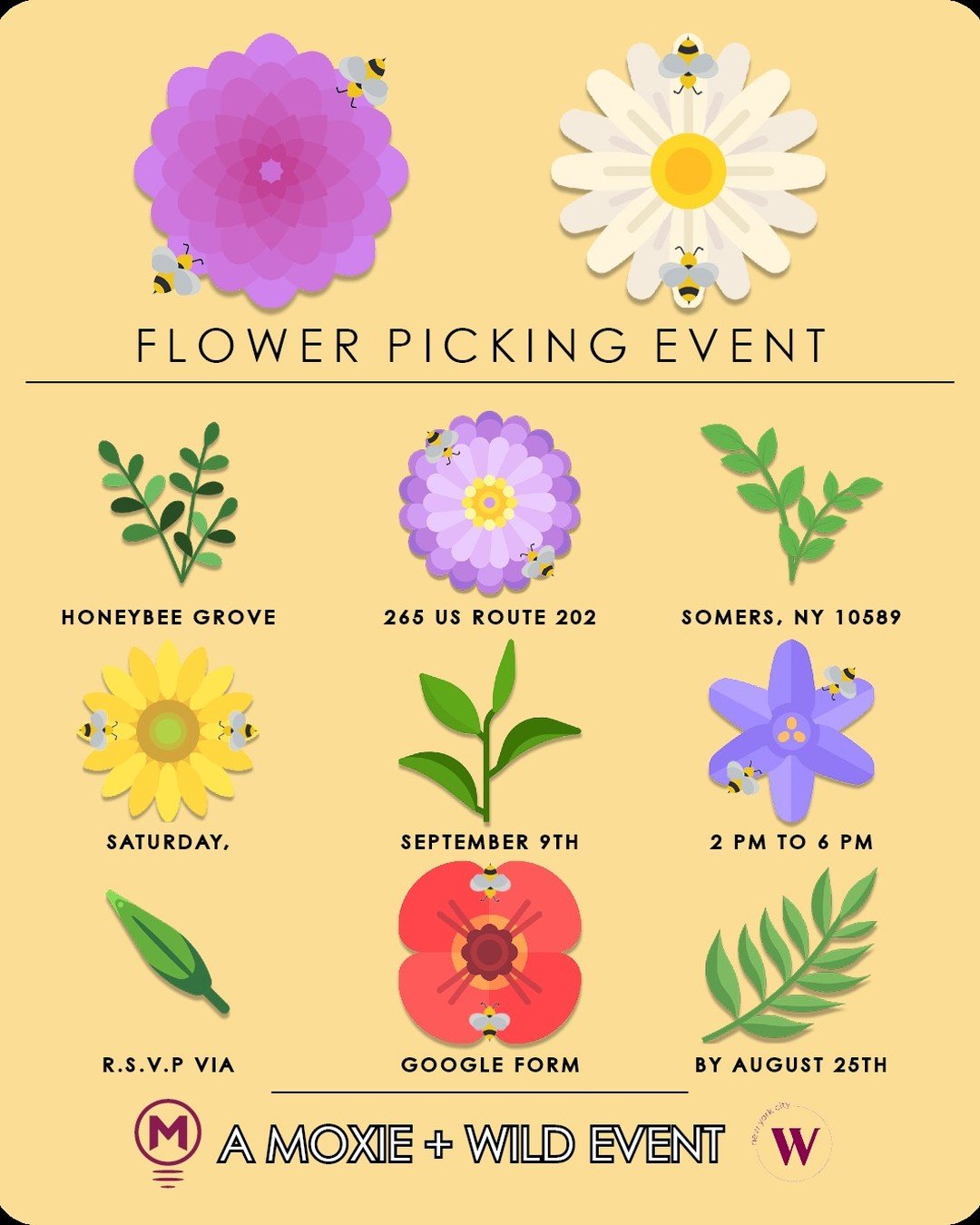 🌻📅 Join us for a delightful flower-picking event at Honeybee Grove Farm on Saturday, September 9th!🌸🍃Discover nature's beauty and create wonderful memories. Don't miss out! RSVP by August 25th via linkin bio! See you there! 🌺🌿#flowerpicking #na