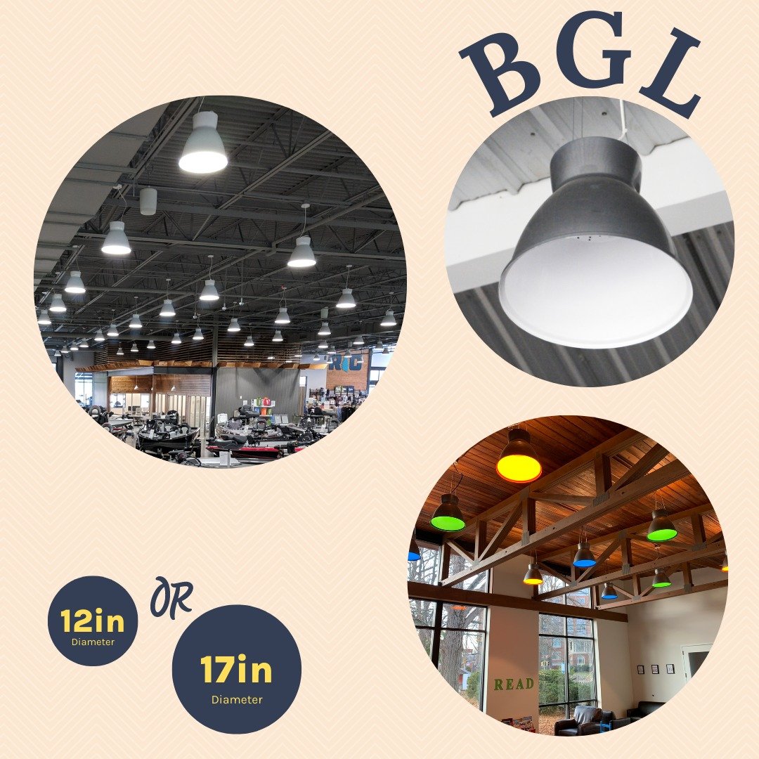 The BGL by @bocklight is a polished fixture and combined with unseen power in a compact form, available in two sizes 12in &amp; 17in. This fixture has an Up-Light feature to prevent the dark cave effect above the light - Great for large warehouses!