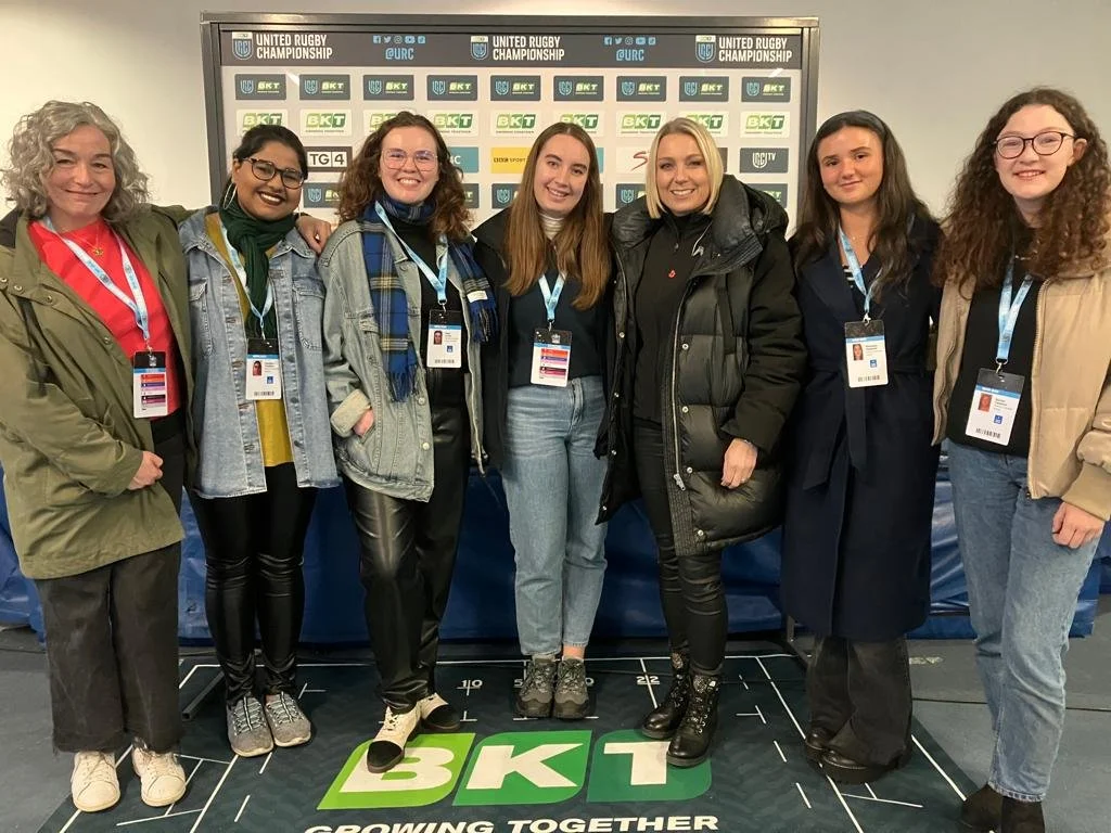 Future sports journalists gain insights into matchday reporting on WiJ Scotland trip 