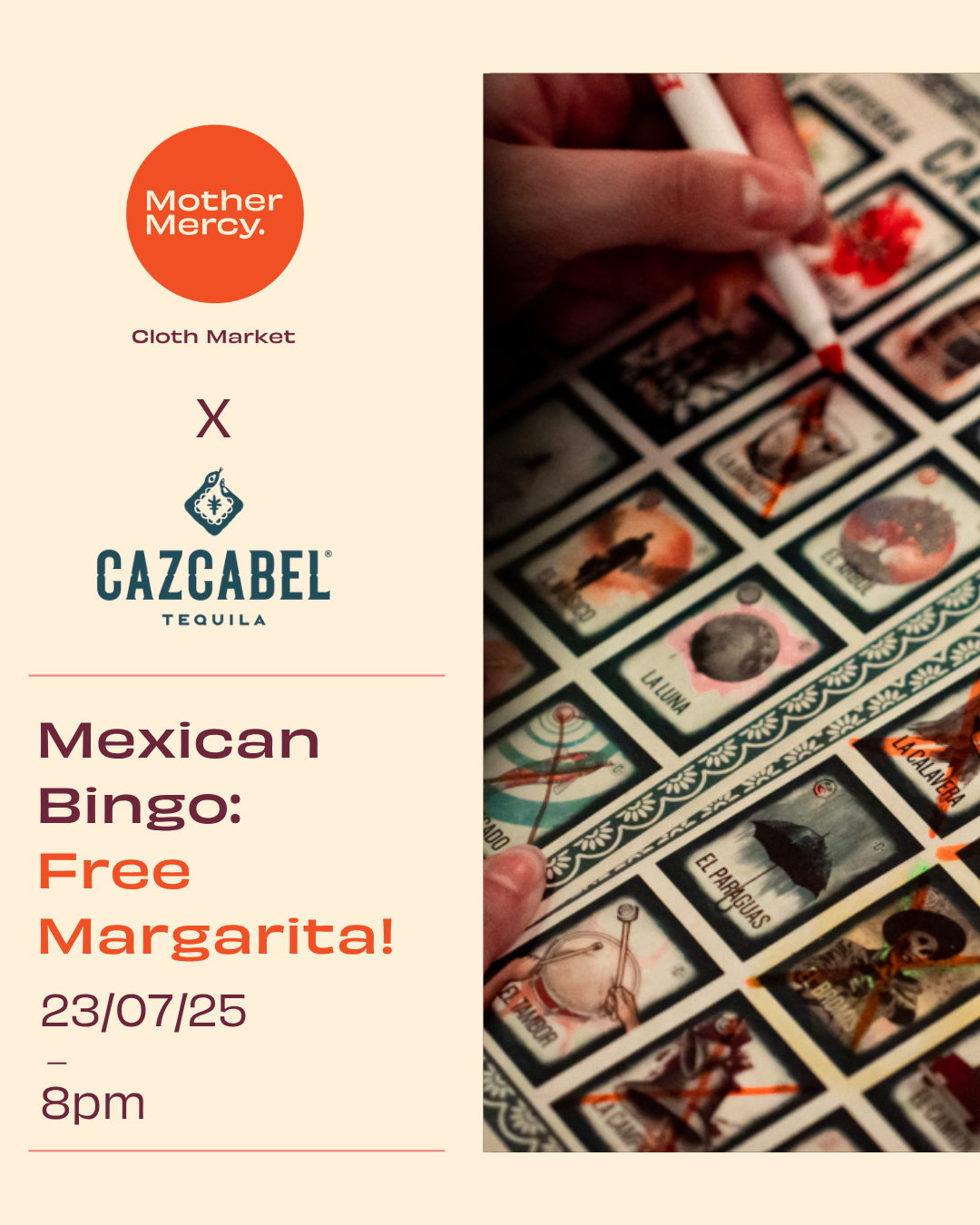 Mexican Bingo with free margarita
