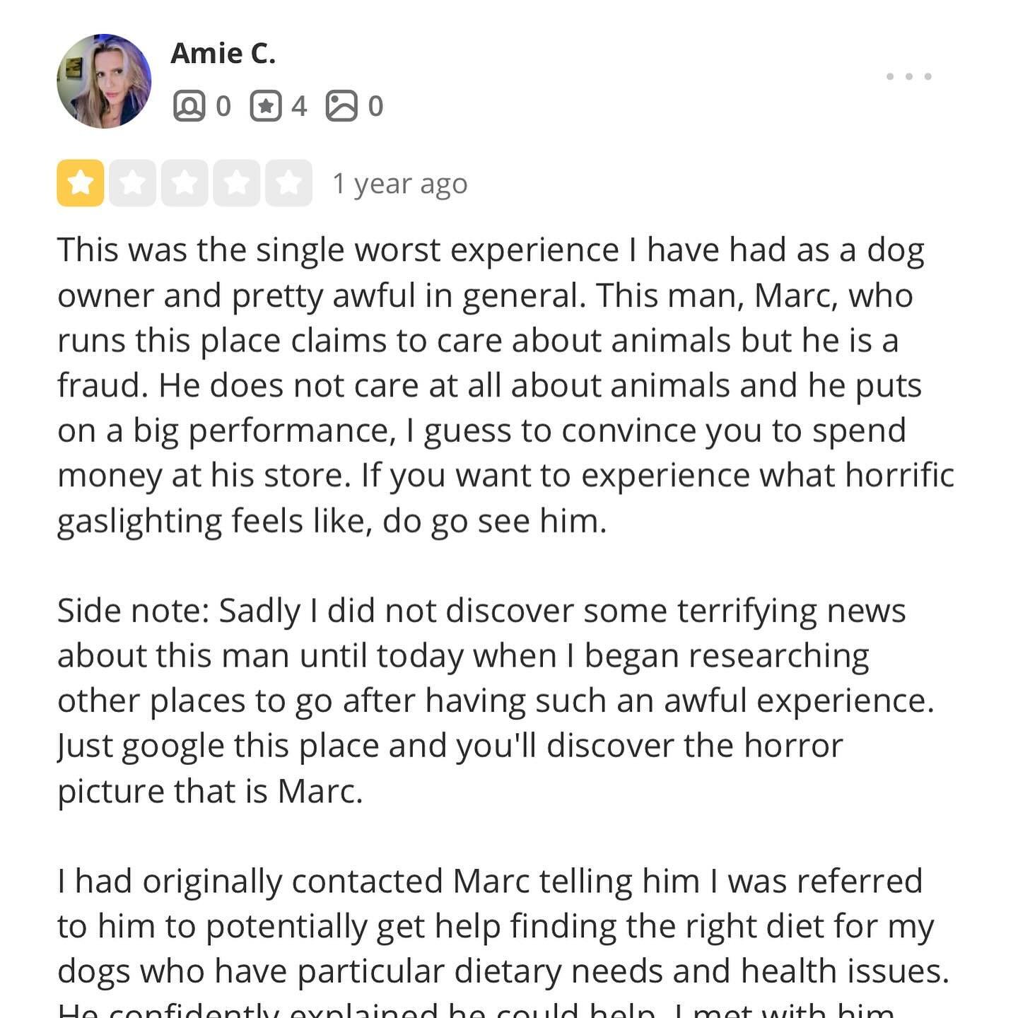 This was less than year ago marc Ching was still acting as a vet and giving medical advise even though he was convicted of doing this !!

Please go to @yelp and add you complain !!