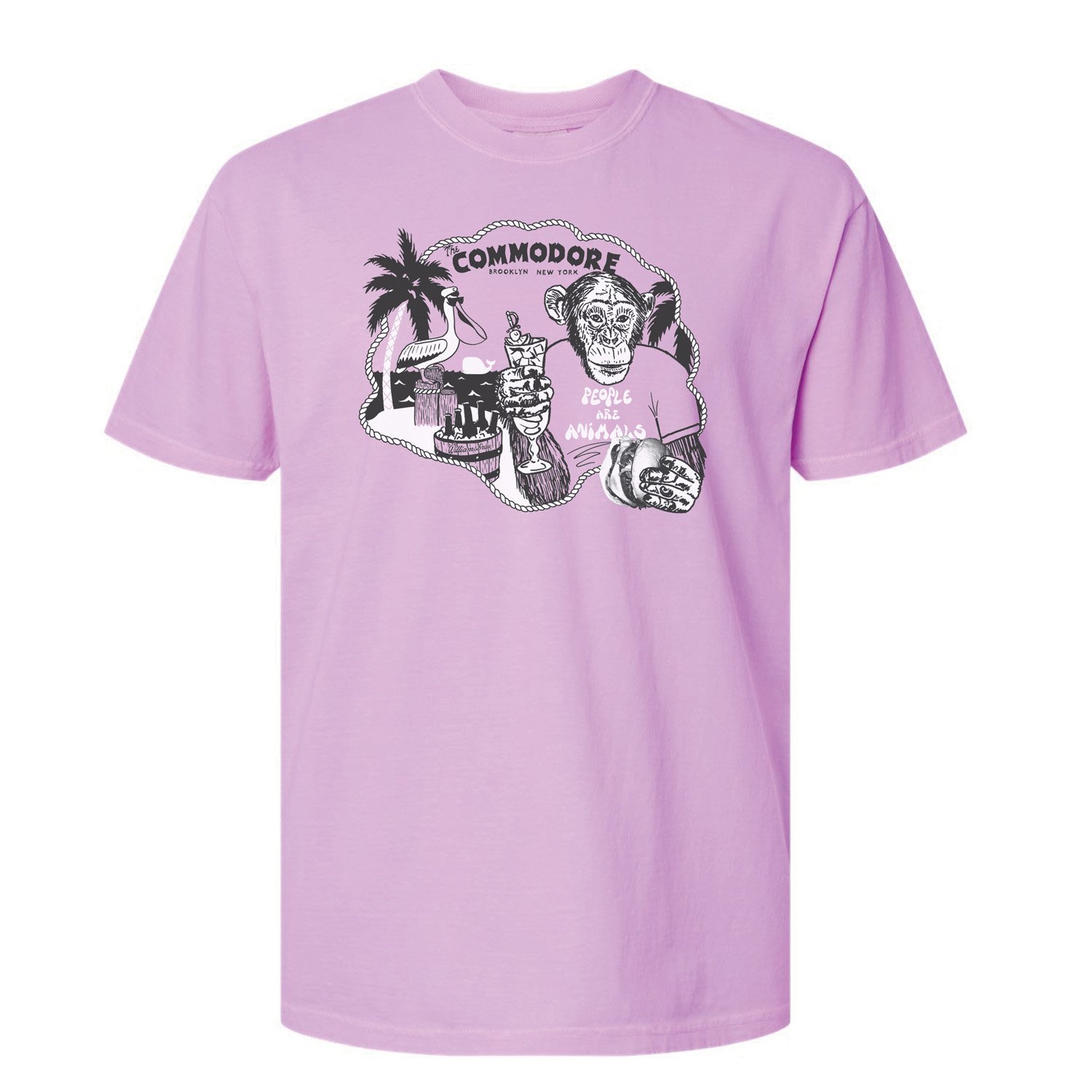 The Commodore Monkey Tee Neon Violet