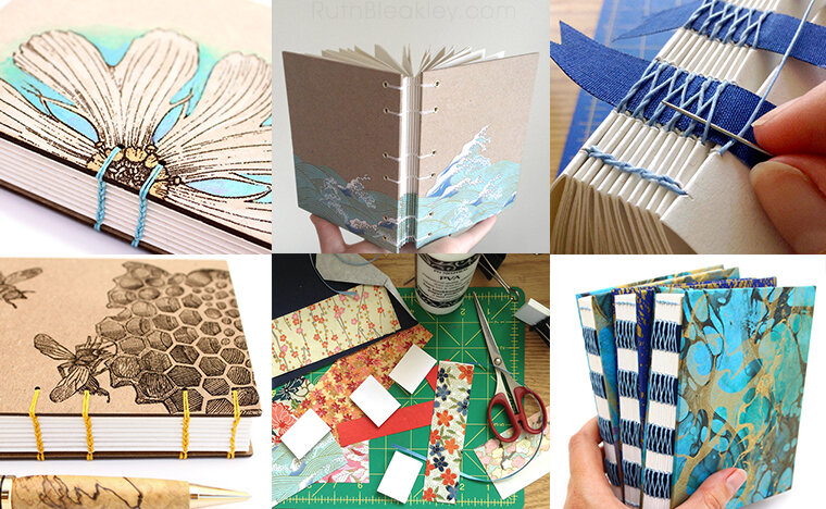 A few Handmade journals by Ruth Bleakley! [all sold]