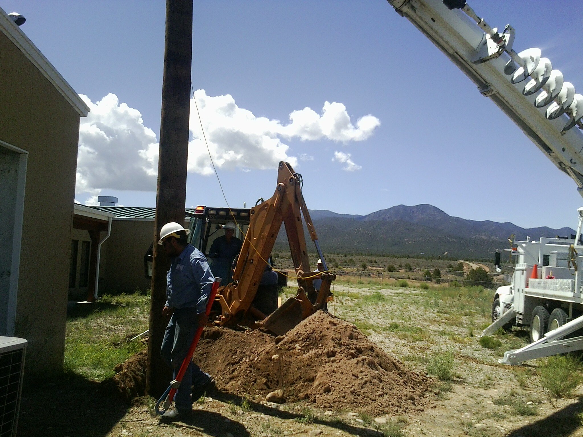 Tower Pole Installation at EOC