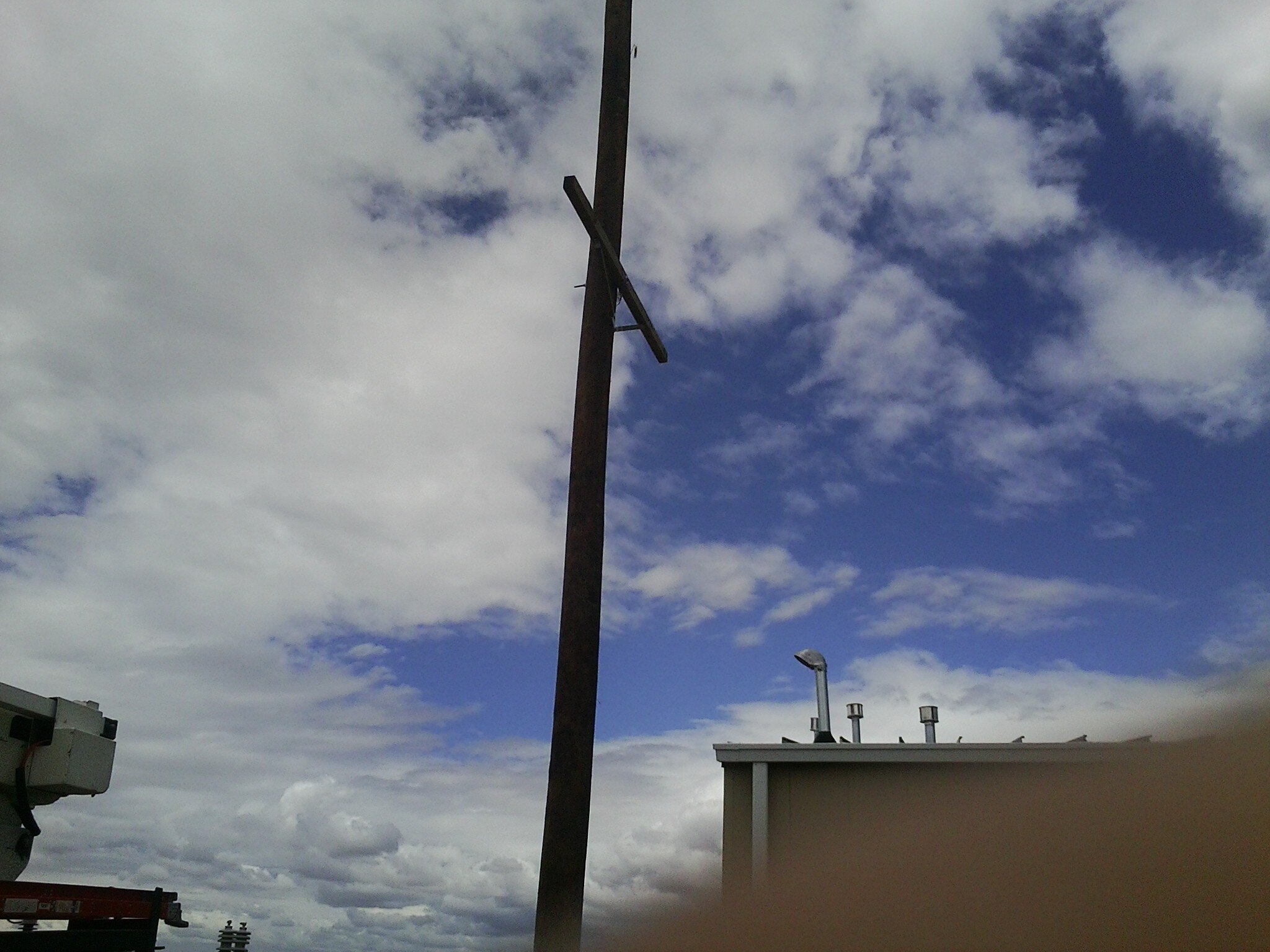 Tower Pole Installation at EOC