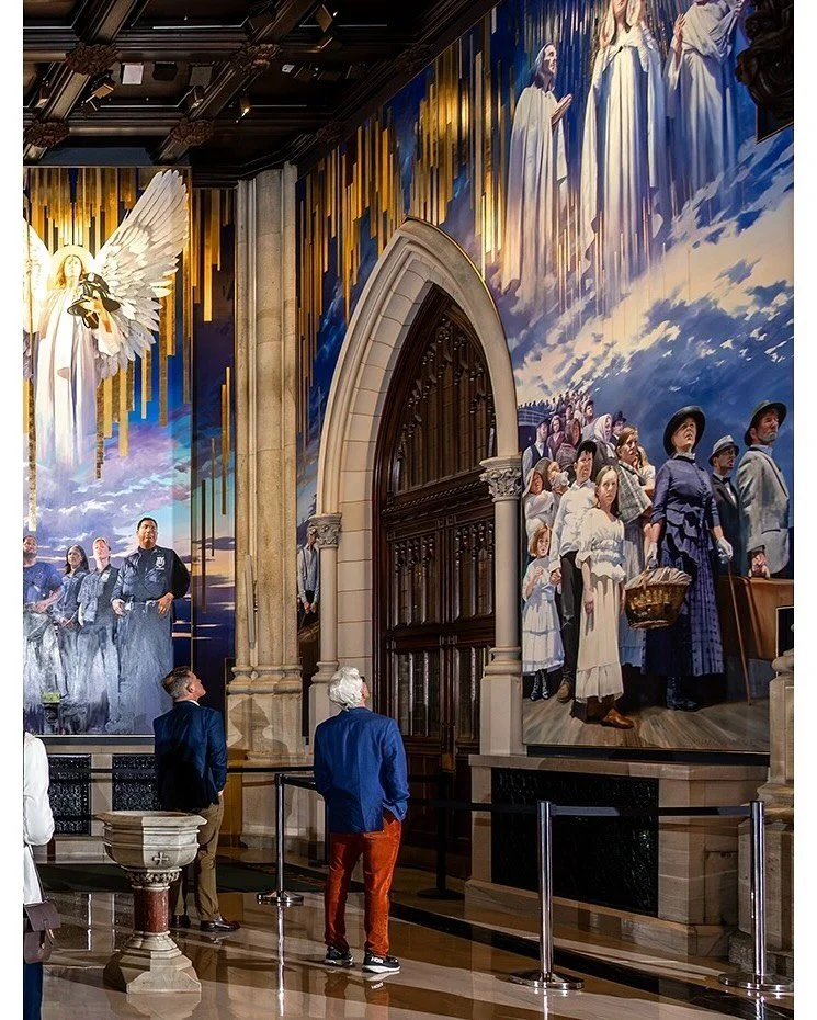 When we were first approached to fabricate the stretchers and handle install logistics for @adamcvijanovic &rsquo;s monumental mural for Saint Patrick&rsquo;s Cathedral there were several significant questions to consider:

🔹 How would one go about 