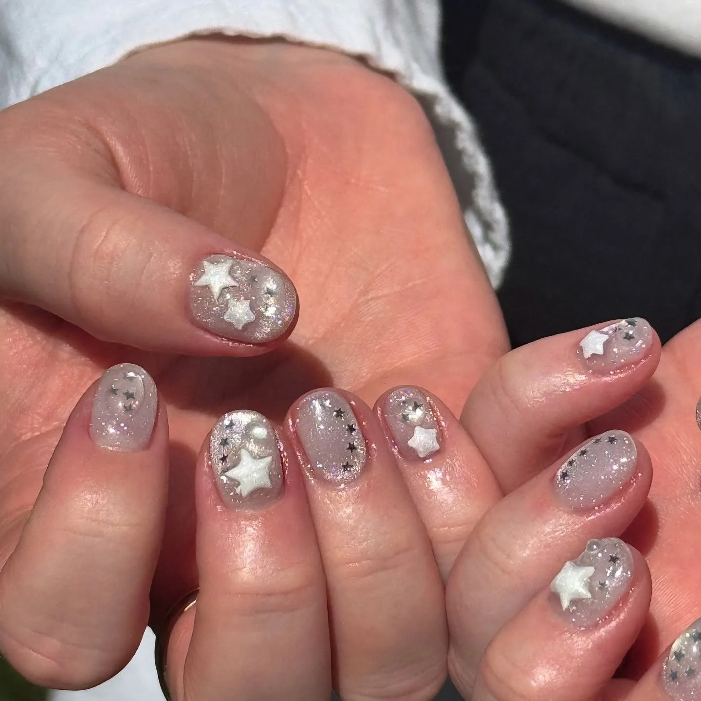 Natural nail design⭐️✨🌟💫
#gelxnails #fairfaxnails#dmvnails #marblenails #cateyenail #summernail #eyelashes