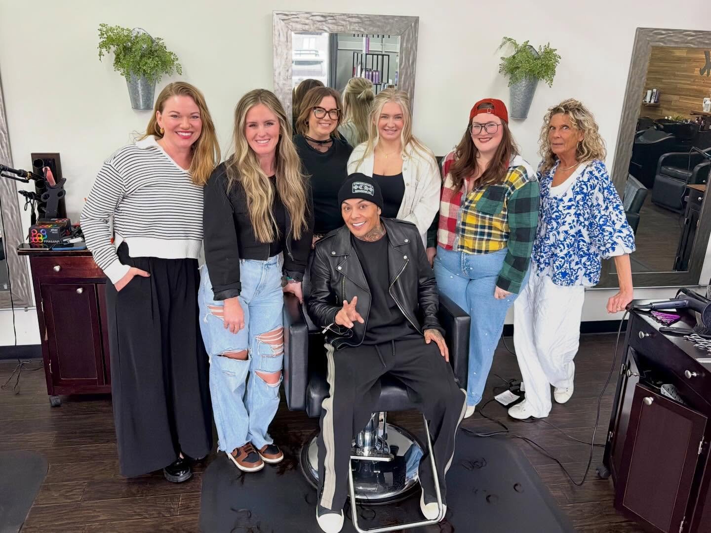 what an experience! 
blessed to have the opportunity to host @rolandoaqui and all of his talents to our salon! 
such a fun, uplifting, inspirational class that put some fuel under some of your local hairstylists ass! 
never stop learning so you can c