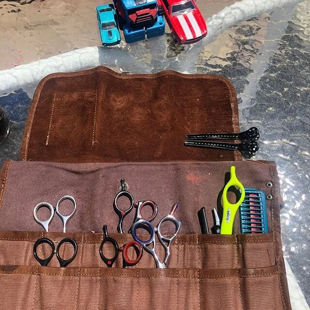Haircuts at home! Notice the matchbox line up! 
#homehaircuts 
#owayorganics #simplyorganicofficial #healthyhair #biodynamic #northofboston #bostonhairstylist #northofbostonhair #northshorema #MAstylist #capeann #ammoniafree #hairbrained #salemma