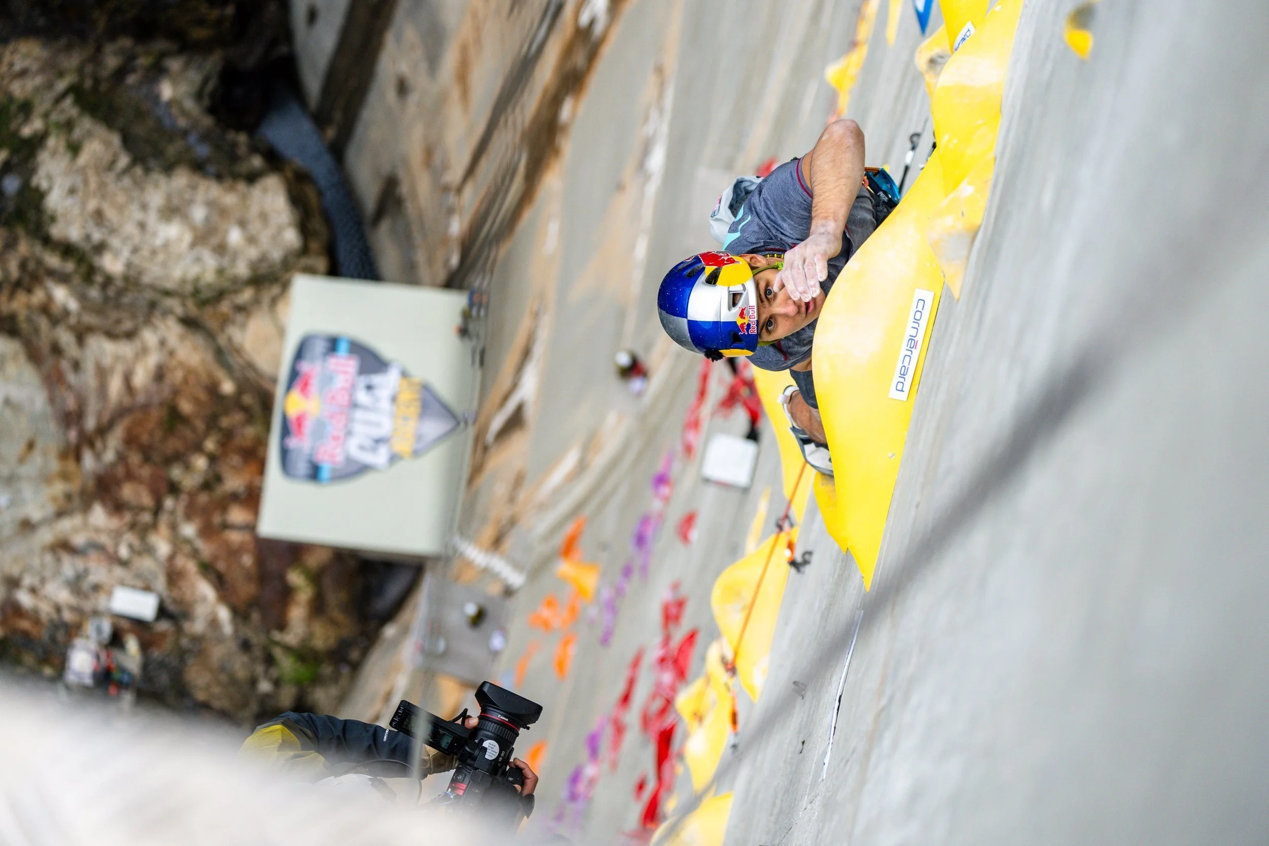 DOMEN SKOFIC PERFORMING DURING RED BULL DUAL ASCENT 2023