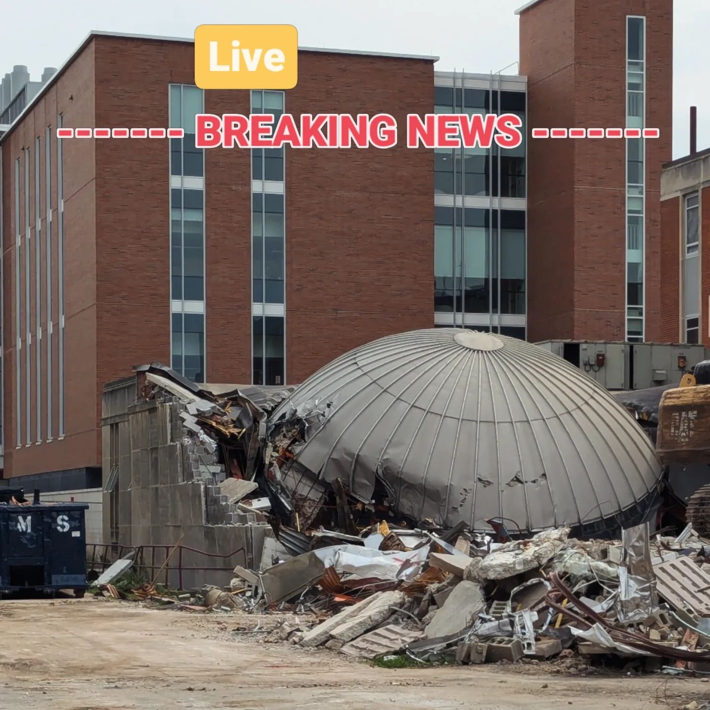 UFO crash spotted on IUP campus. 👽#topsecret