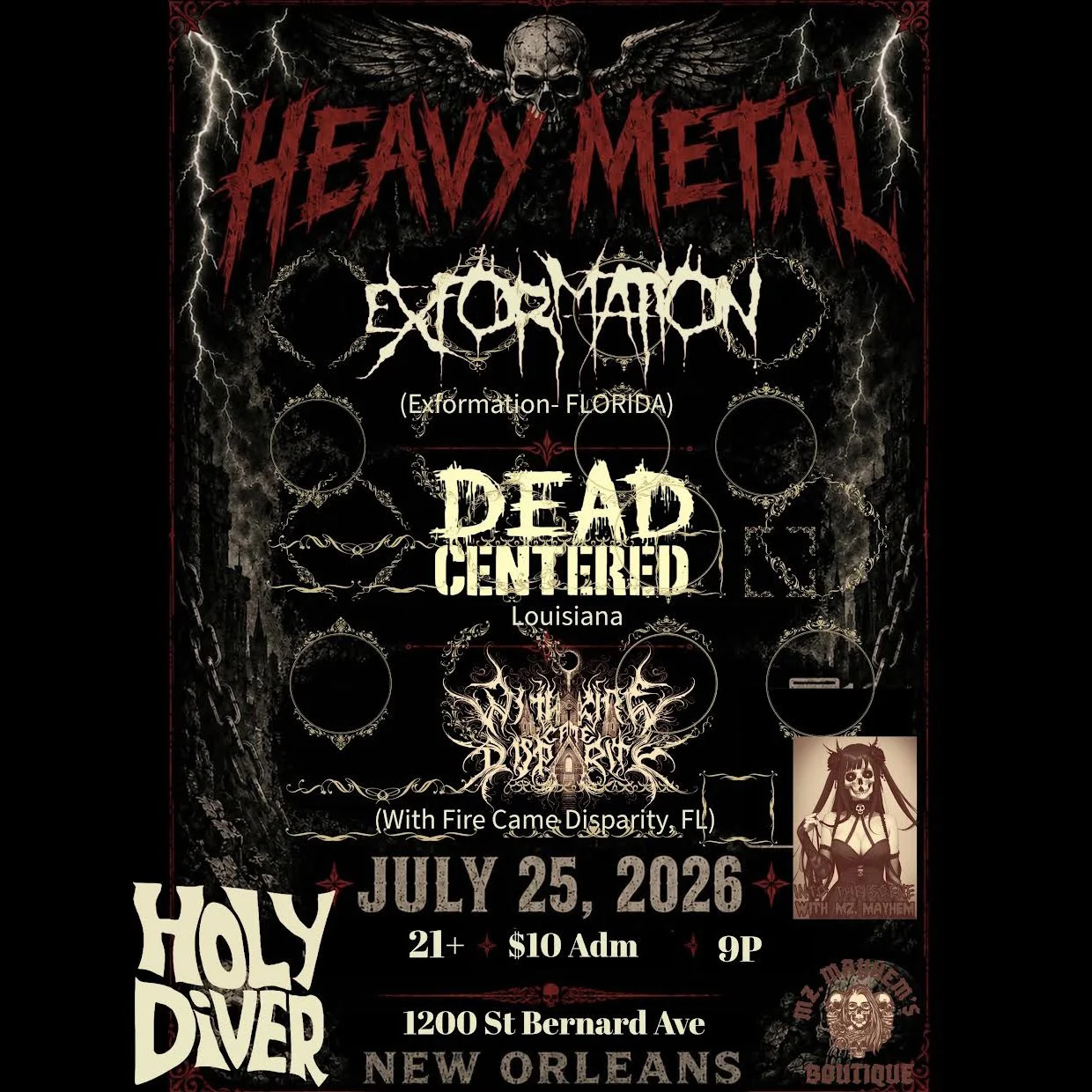 HEAVY METAL AT HOLY DIVER WITH MZ MAYHEM 