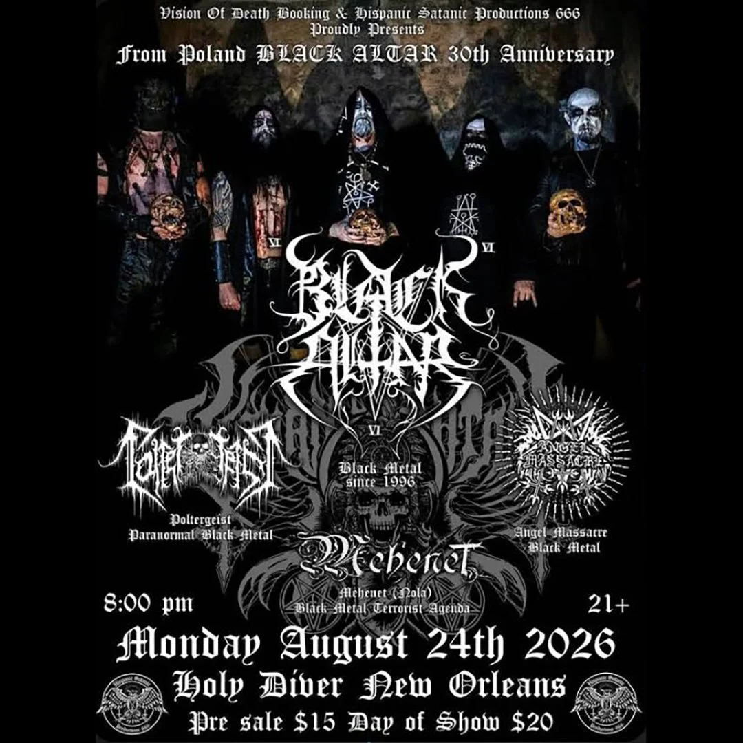 BLACK ALTAR / POLTERGEIST / ANGEL MASSACRE / MEHENET  