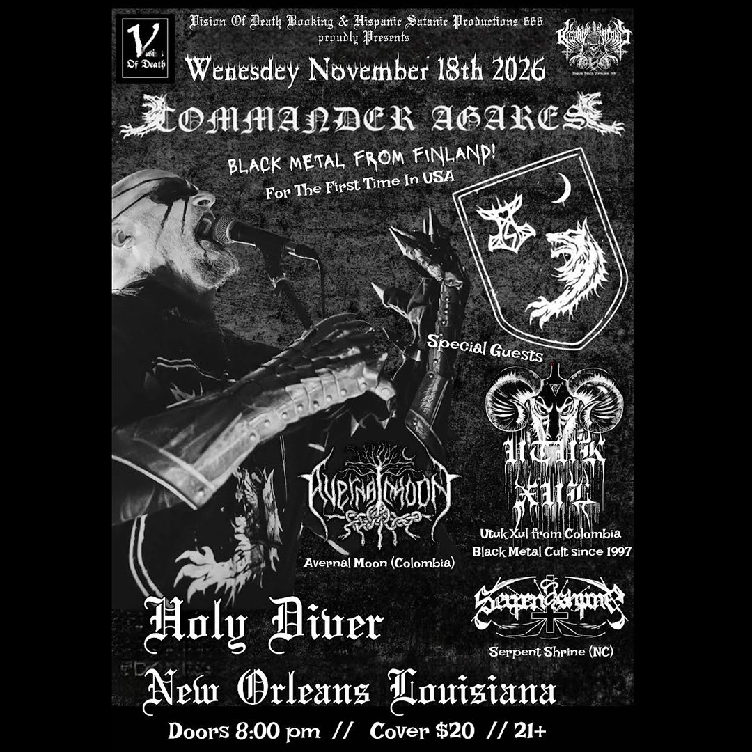 COMMANDER AGARES  (Fin) North American Tour  2026 New Orleans 