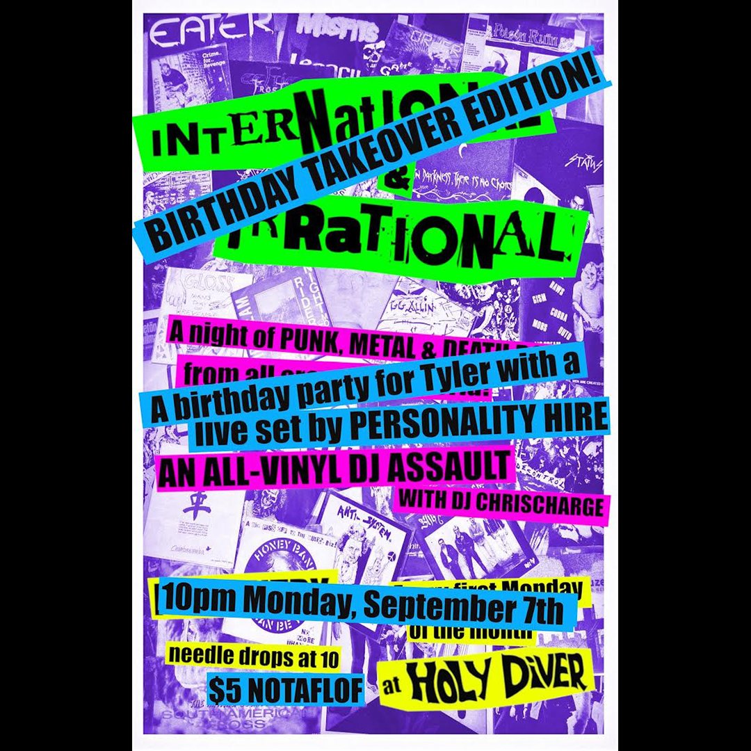 INTERNATIONAL & IRRATIONAL WITH DJ CHRISCHARGE FT. PERSONALITY HIRE