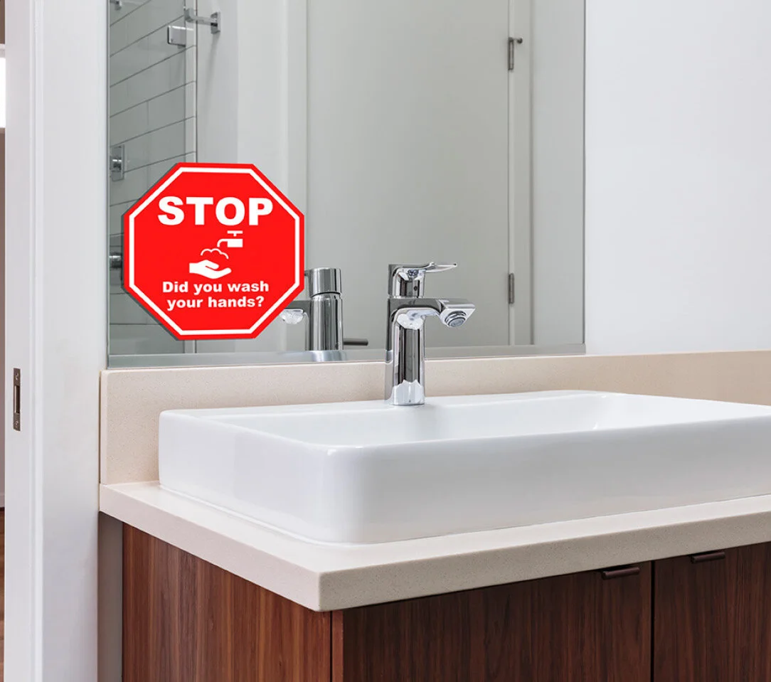 Healthy Hygiene Labels - 8"x8" Octagon