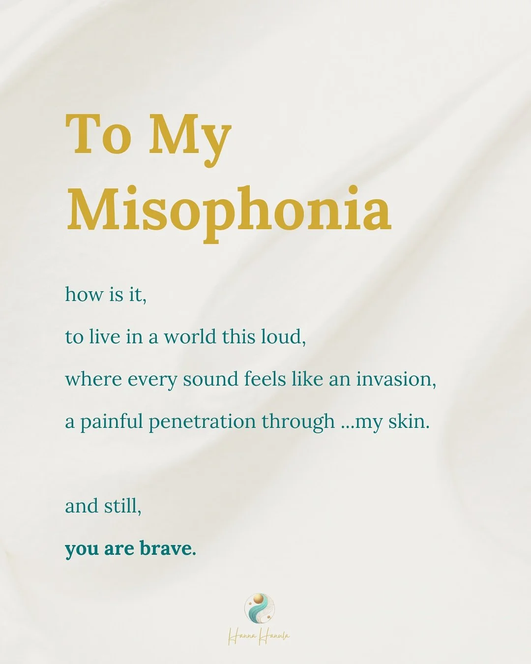 Yesterday, on my way to Lisbon, I kept noticing how loud life is.
Not just the traffic or shouting or city noise but the birdsong, the wind, children laughing.
It&rsquo;s all sound.

And for sensitive ears (hello, misophonia 👋), that constant stream