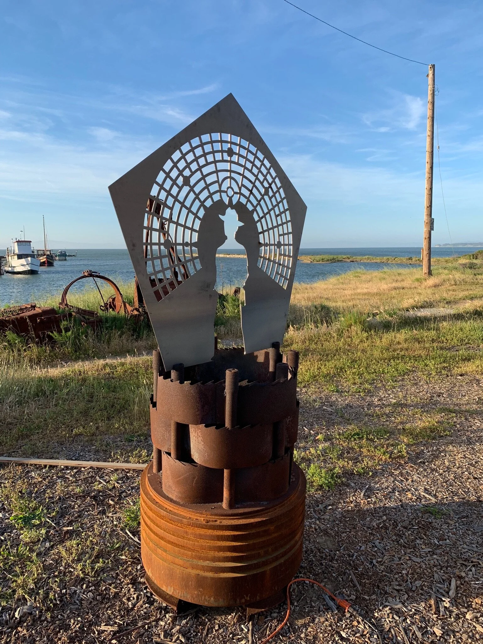 Burn Barrel by John Tyler with Memorial to Larry Harvey by Kate Raudenbush
