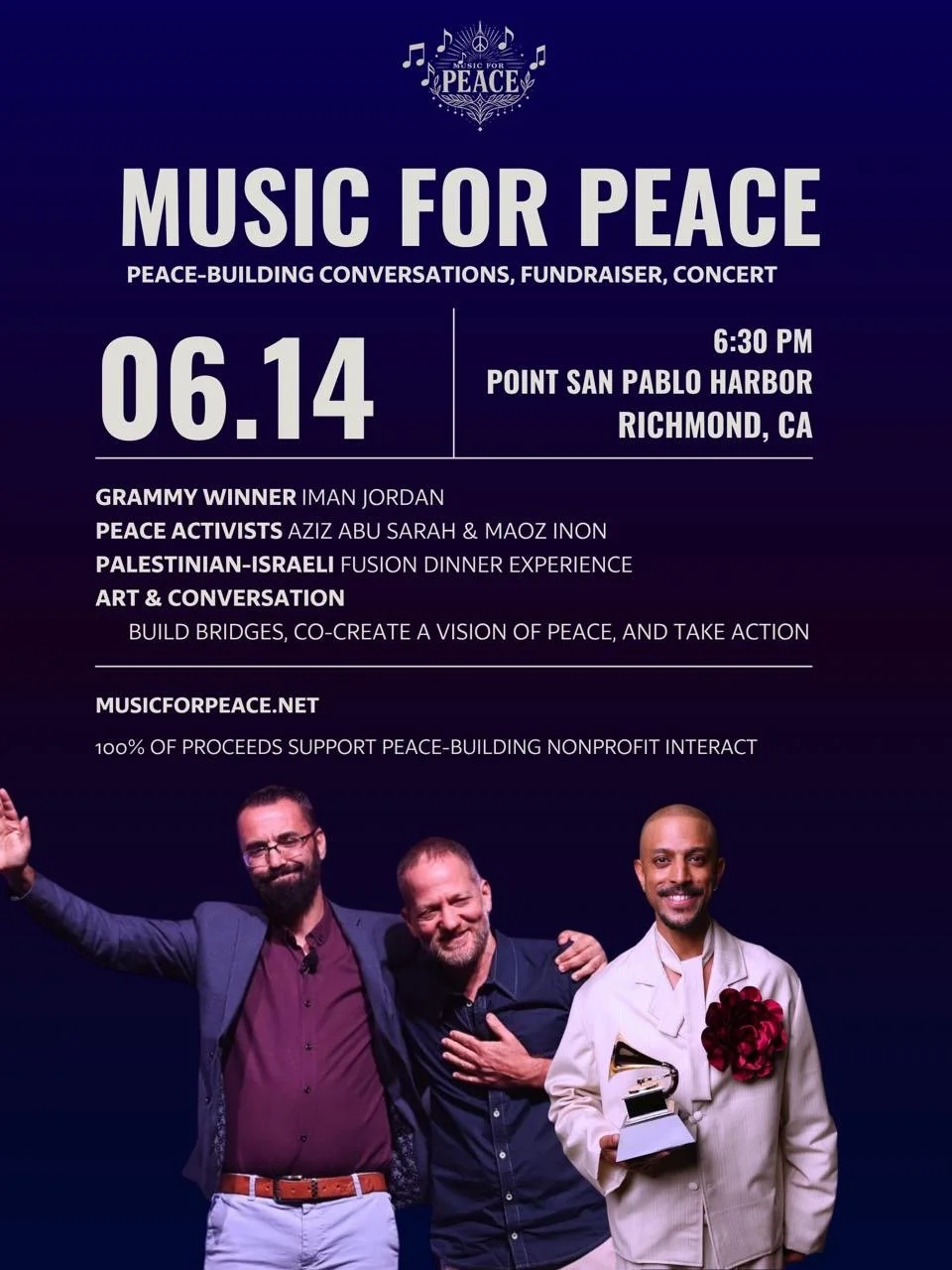 Music for Peace: An Evening with Iman Jordan, Aziz Abu Sarah &amp; Maoz Inon