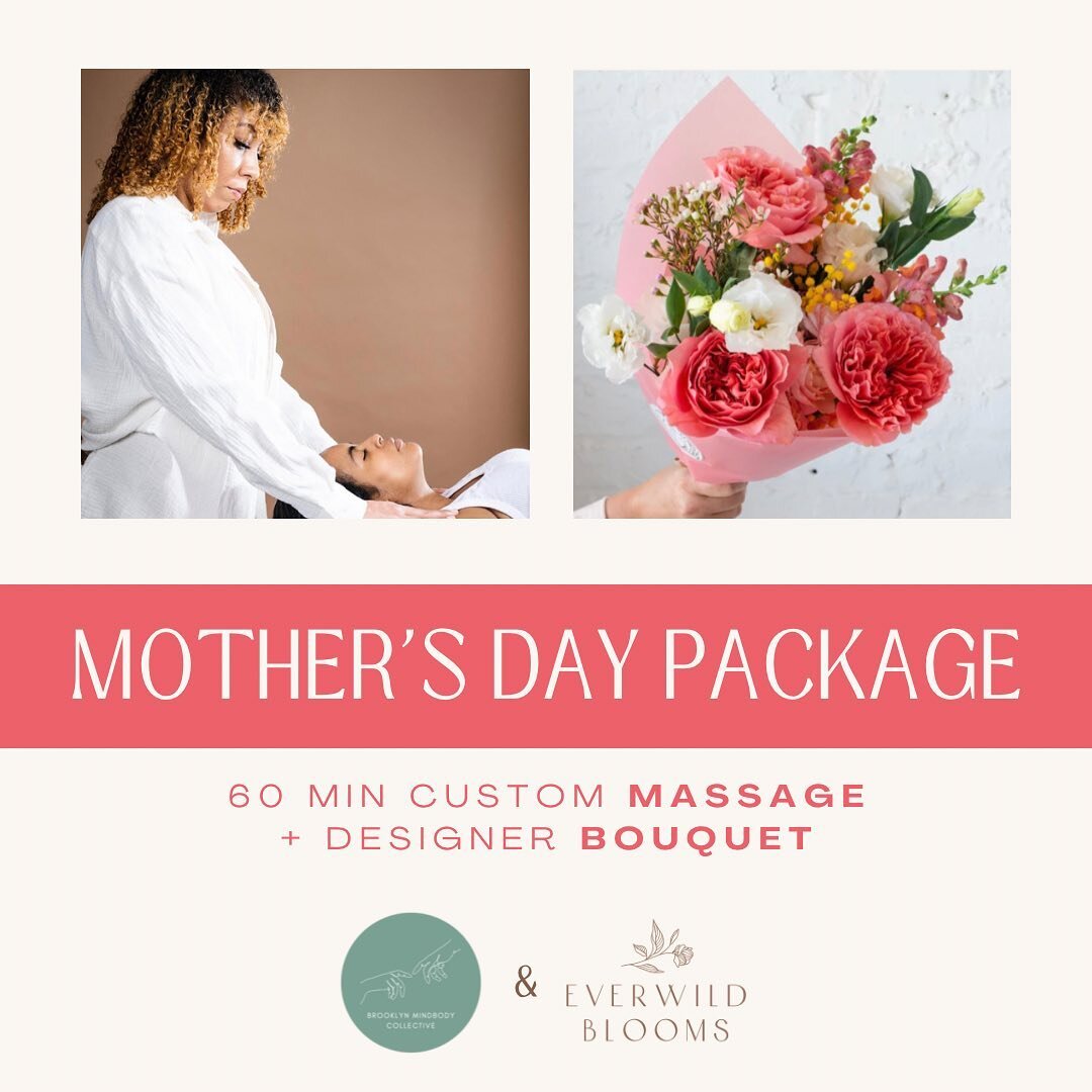This Mother's Day, show her you care with a custom massage experience and an artfully designed bouquet!
 ⁣
𝐌𝐨𝐭𝐡𝐞𝐫'𝐬 𝐃𝐚𝐲 𝐏𝐚𝐜𝐤𝐚𝐠𝐞 ⁣
60min Custom Massage + Designer Bouquet for $230⁣
 ⁣
𝐏𝐚𝐜𝐤𝐚𝐠𝐞 𝐃𝐞𝐭𝐚𝐢𝐥𝐬:⁣
 ⁣
She'll receive 