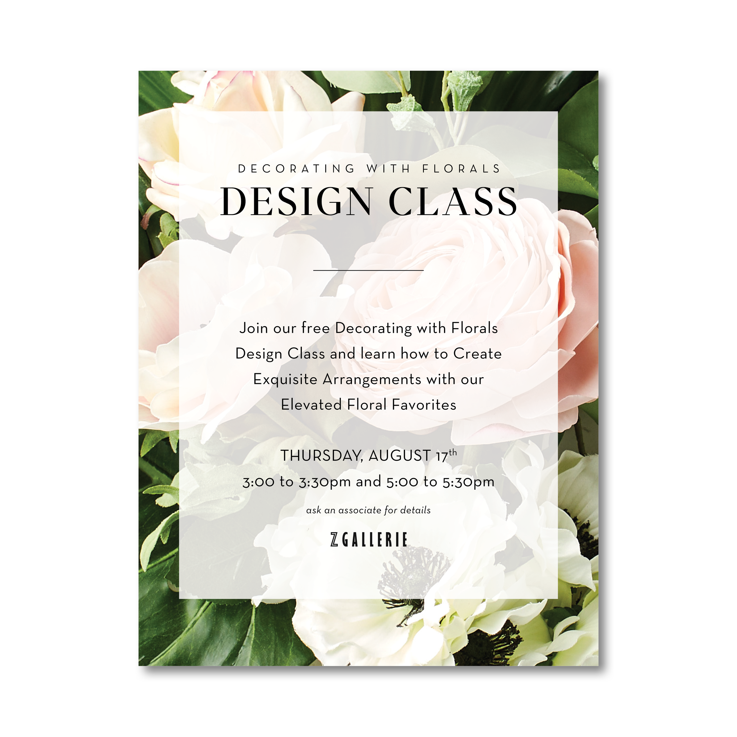 8.5x11” 60# Cover | Design Class Sign