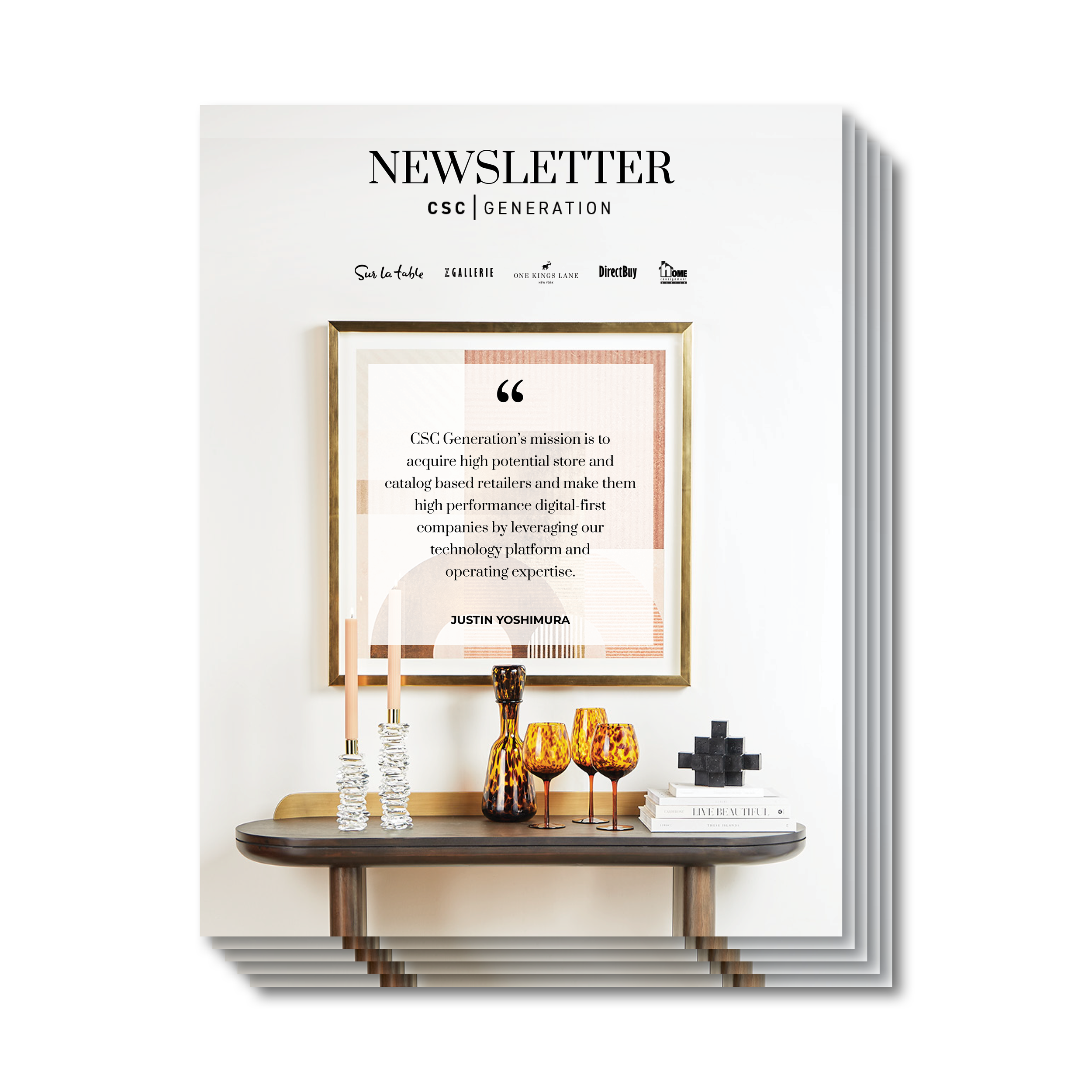 8.5x11” 100# Text | Quarterly Newsletter by Brand