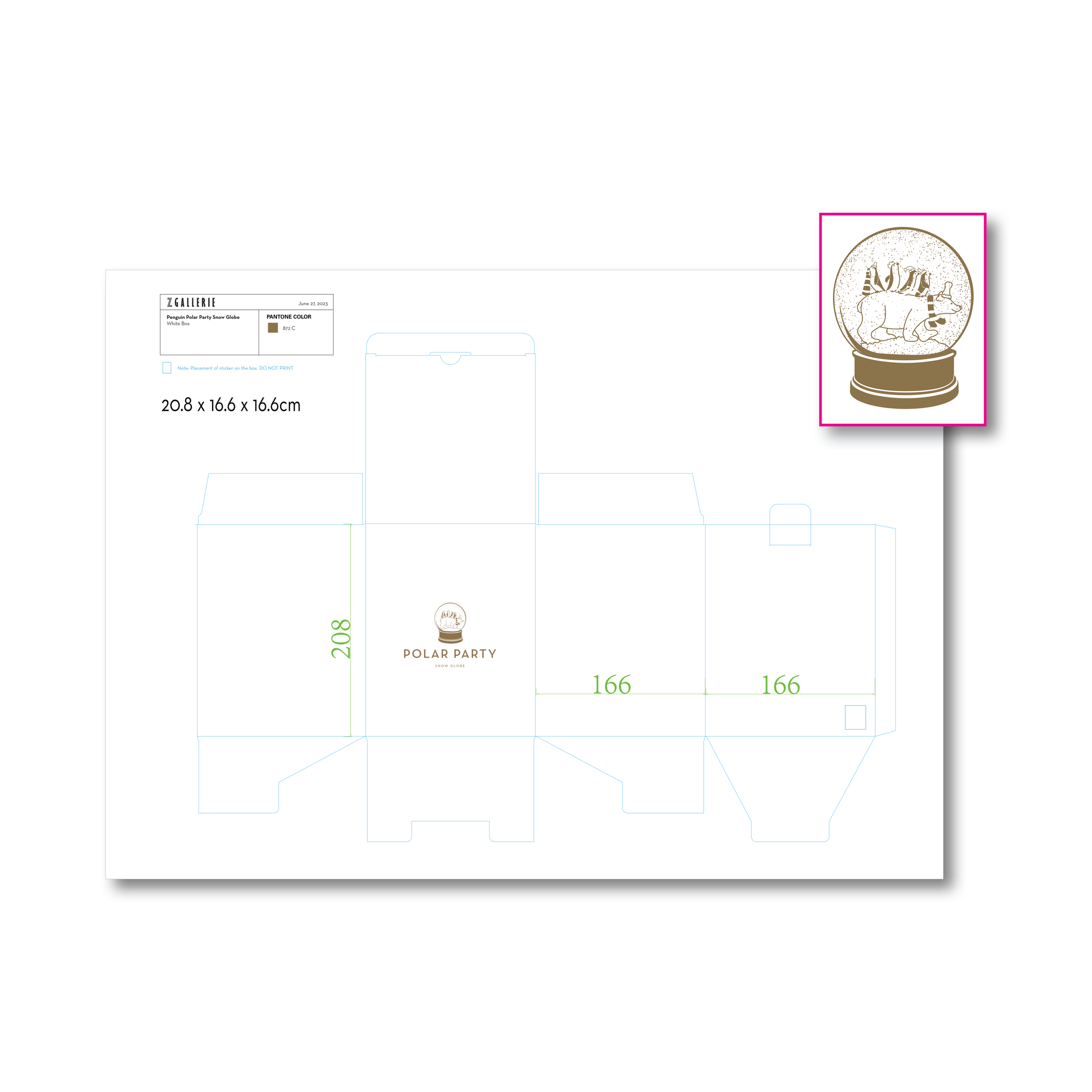 Fluted Foam Core Box | Snow Globe | Package Design
