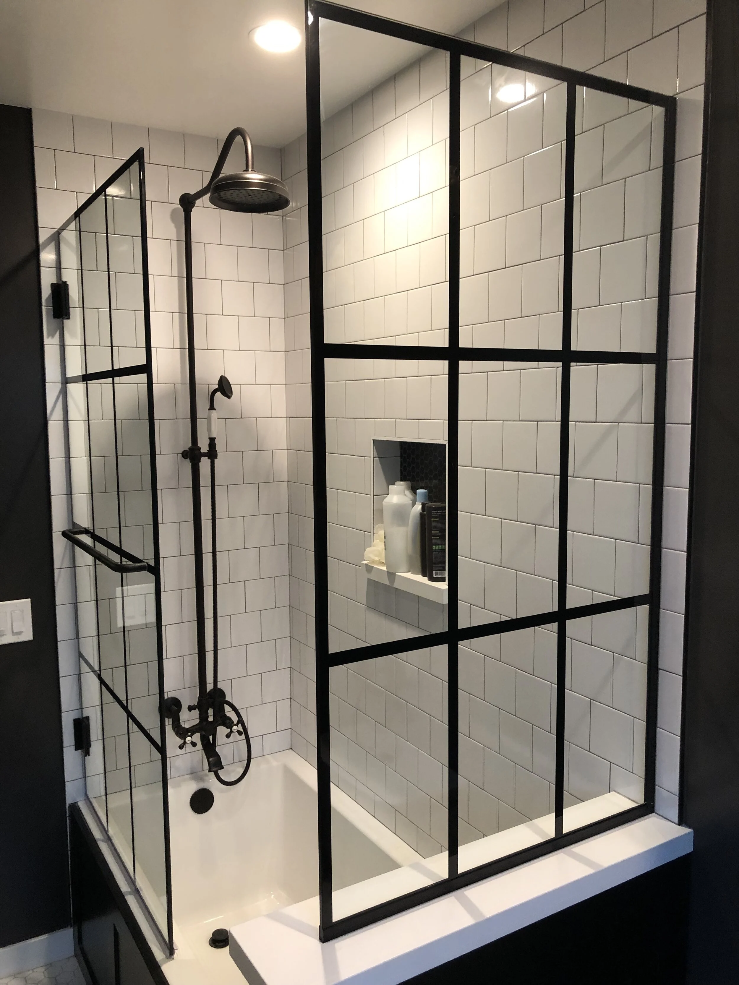 Black Grid — Green's Shower Door & Mirror