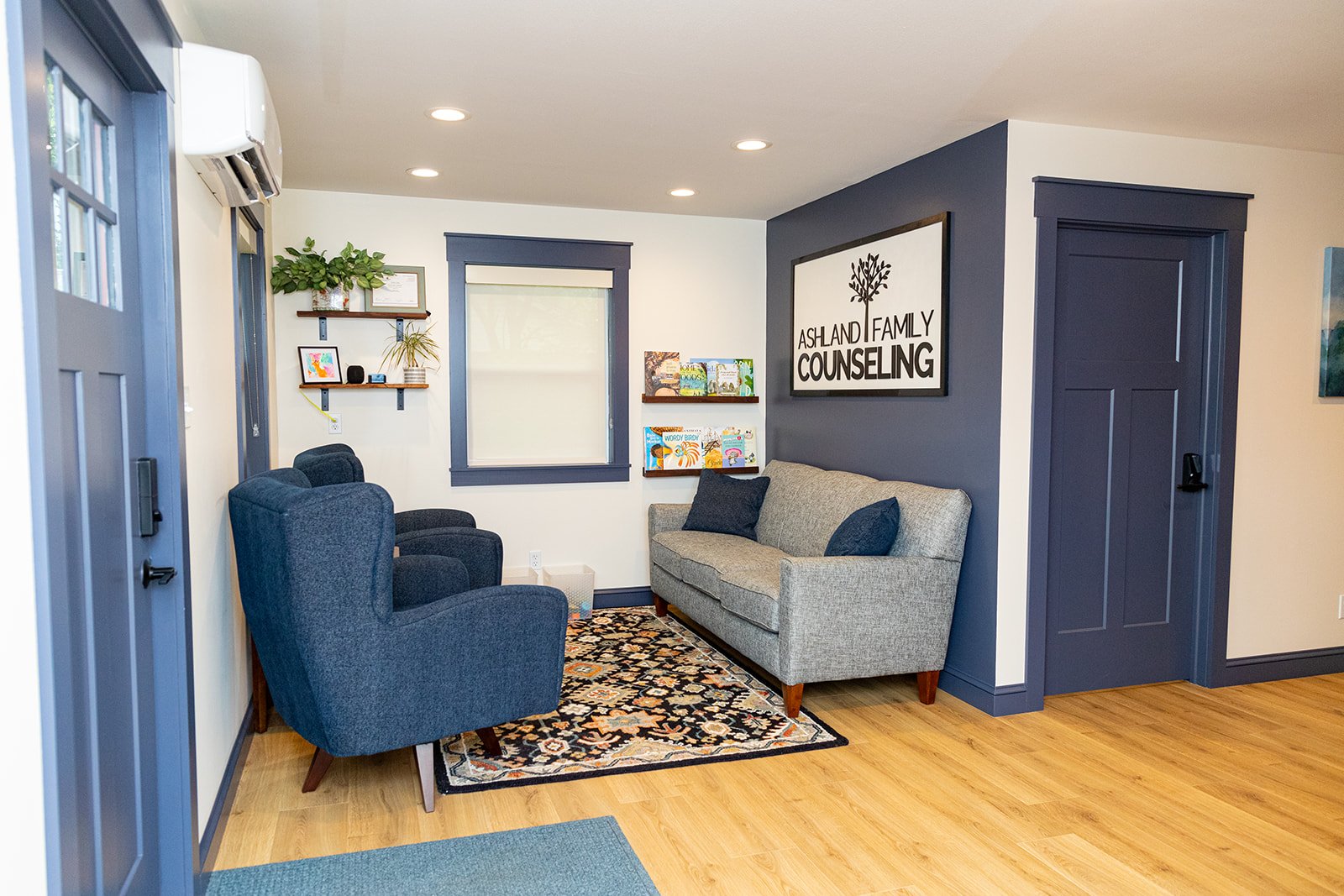 The waiting area at Ashland Family Counseling