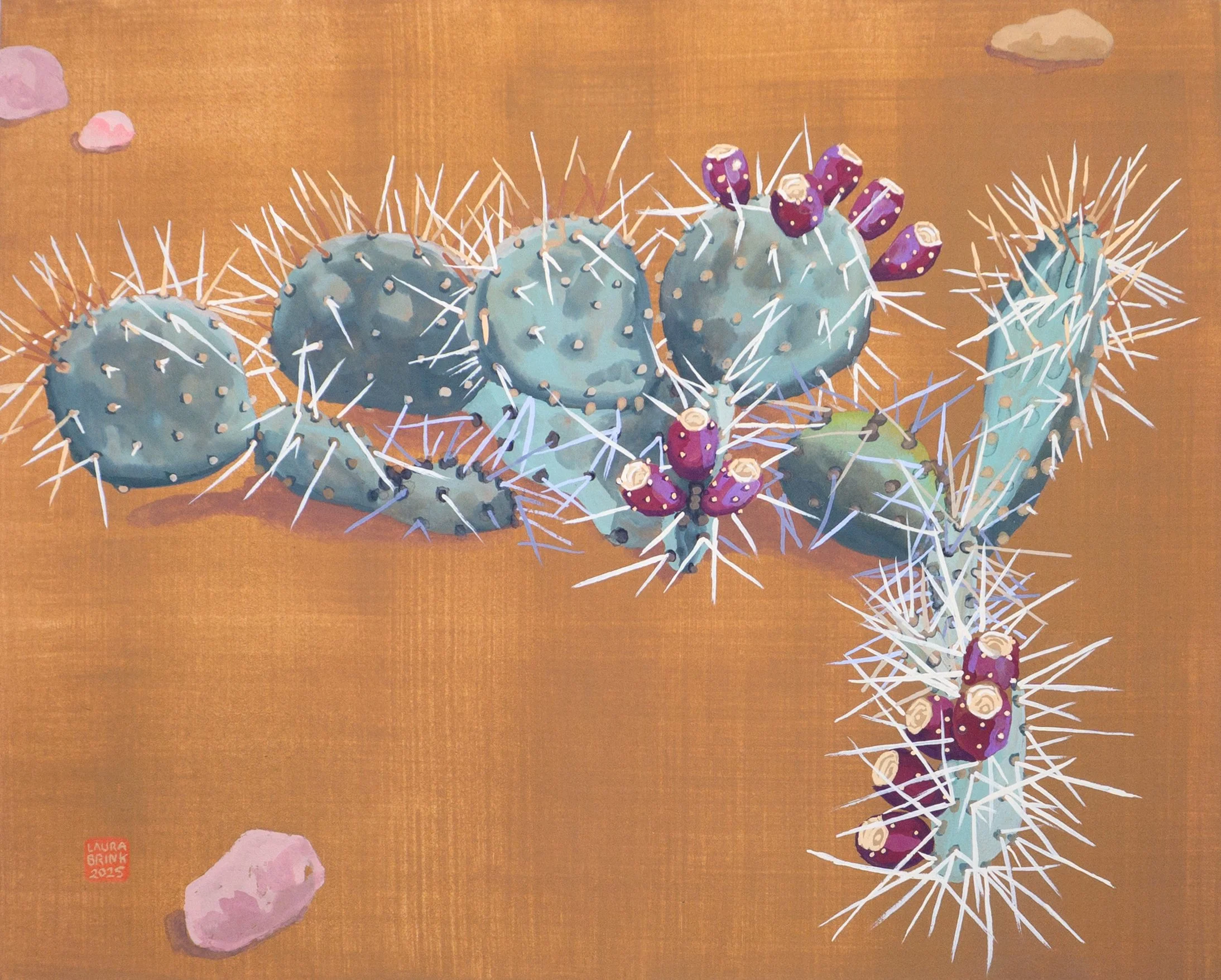 "high desert ground 43" 10x12.5 gouache/pastel/colored pencil on paper 2025