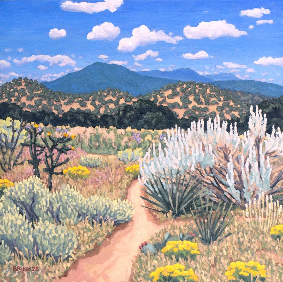 "sunlit hills 2"  10x10  oil/wood panel  2025 
