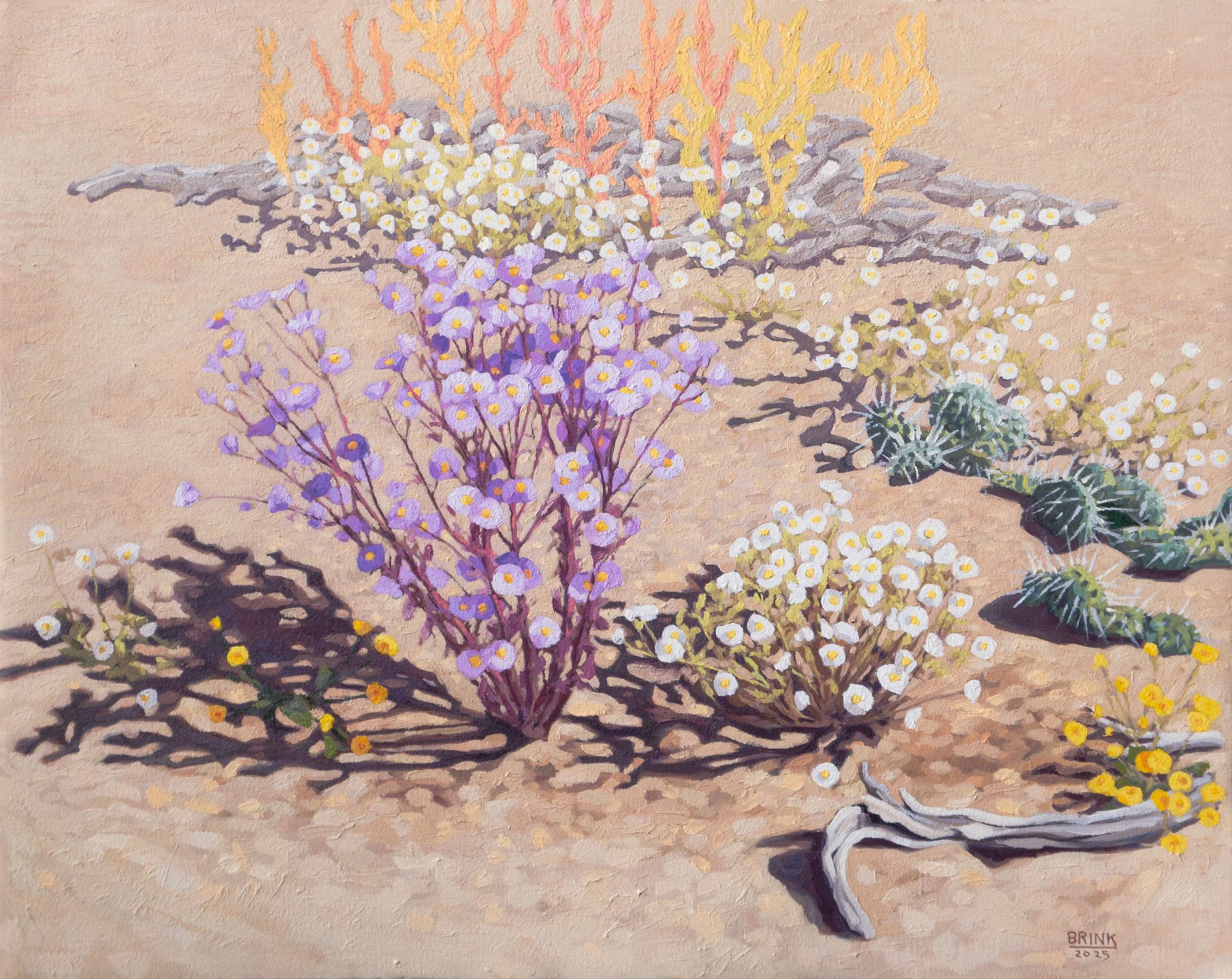 "HIGH DESERT STILL LIFE 1"  16X20  OIL/PAPER  2025 